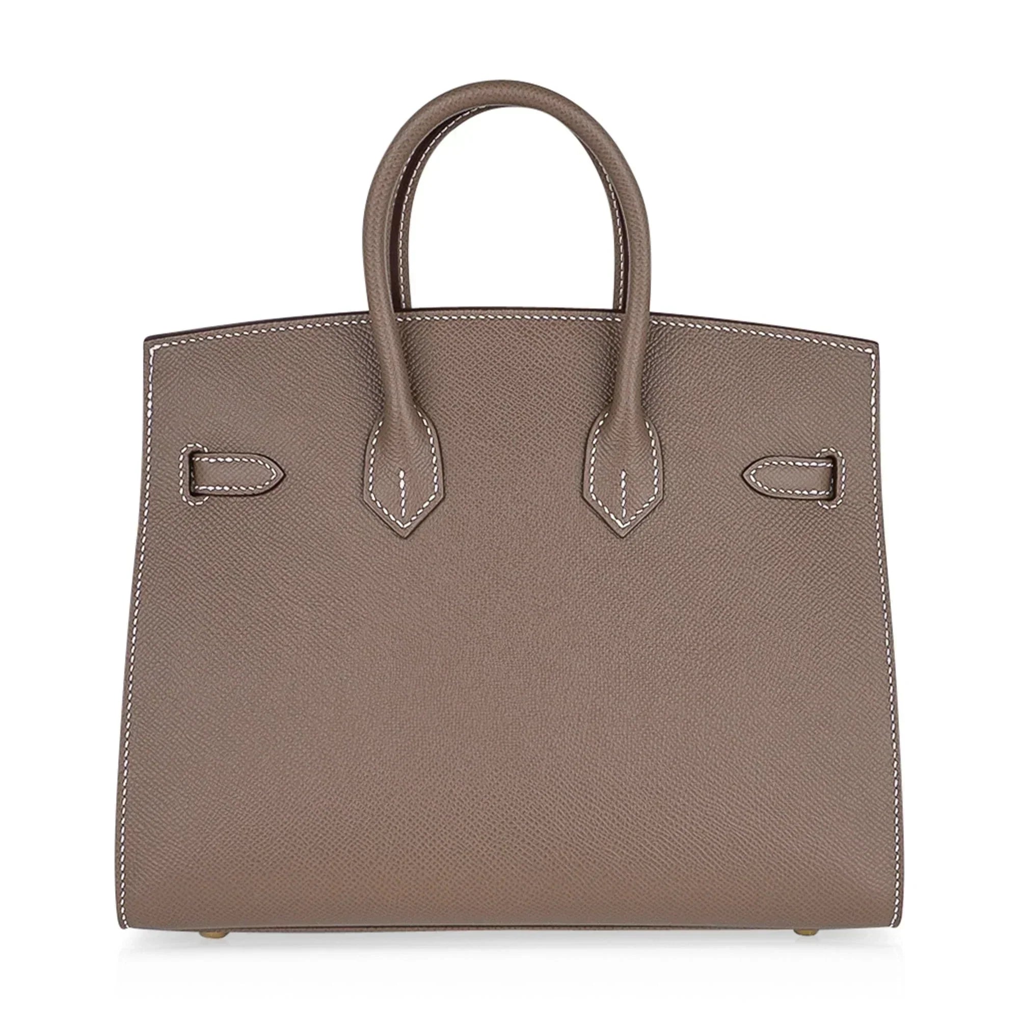 👜Birkin Sellier 25 Etoupe Gold Hardware Epsom Leather New w/Box