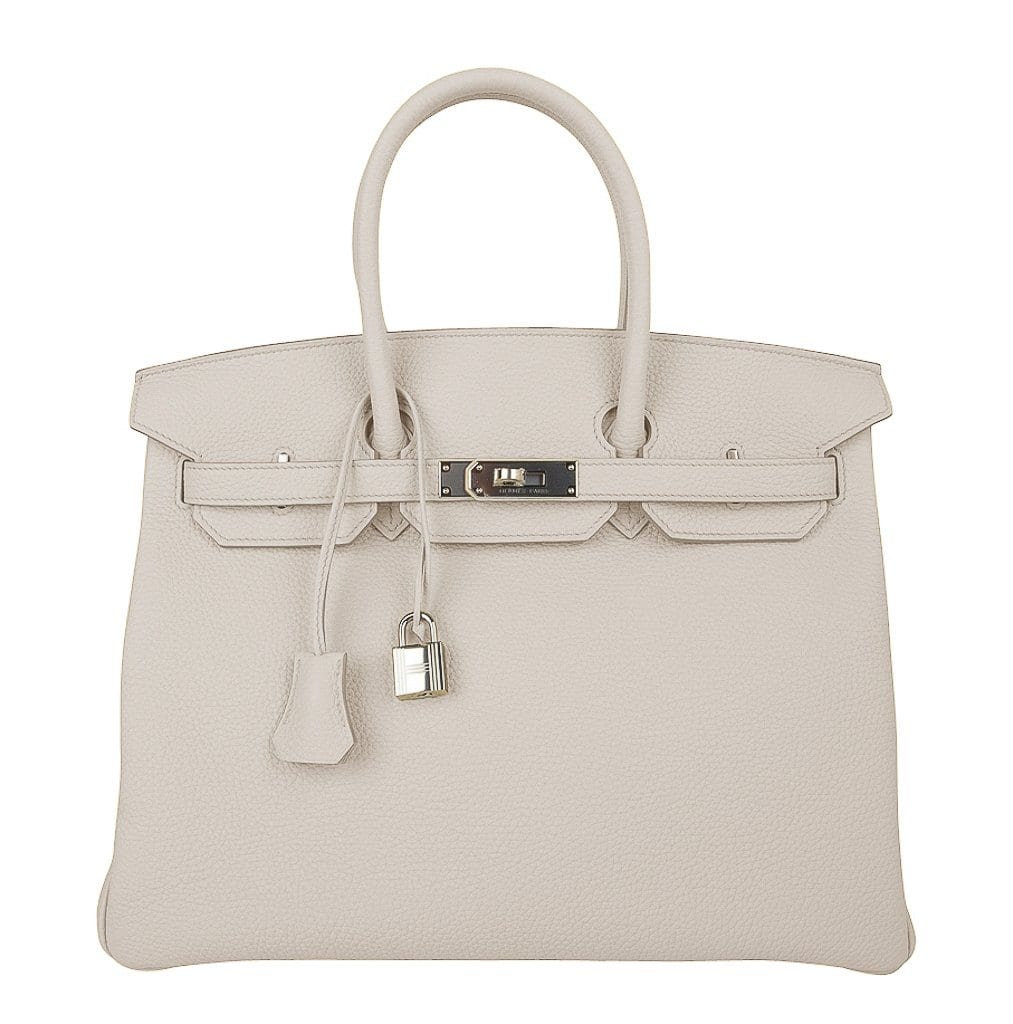 👜Birkin 35 Bag Beton Clemence Palladium Hardware