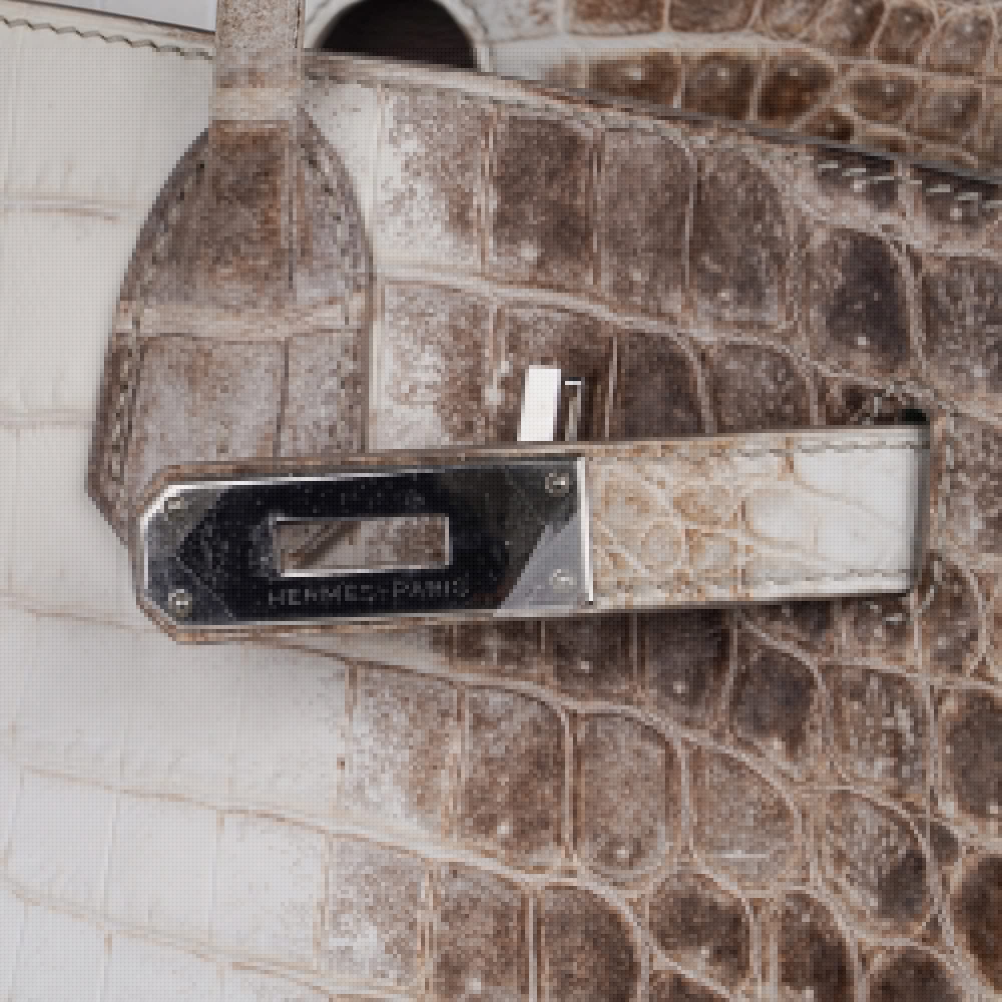 👜Birkin 30 Bag Himalaya Blanc Crocodile Palladium Hardware