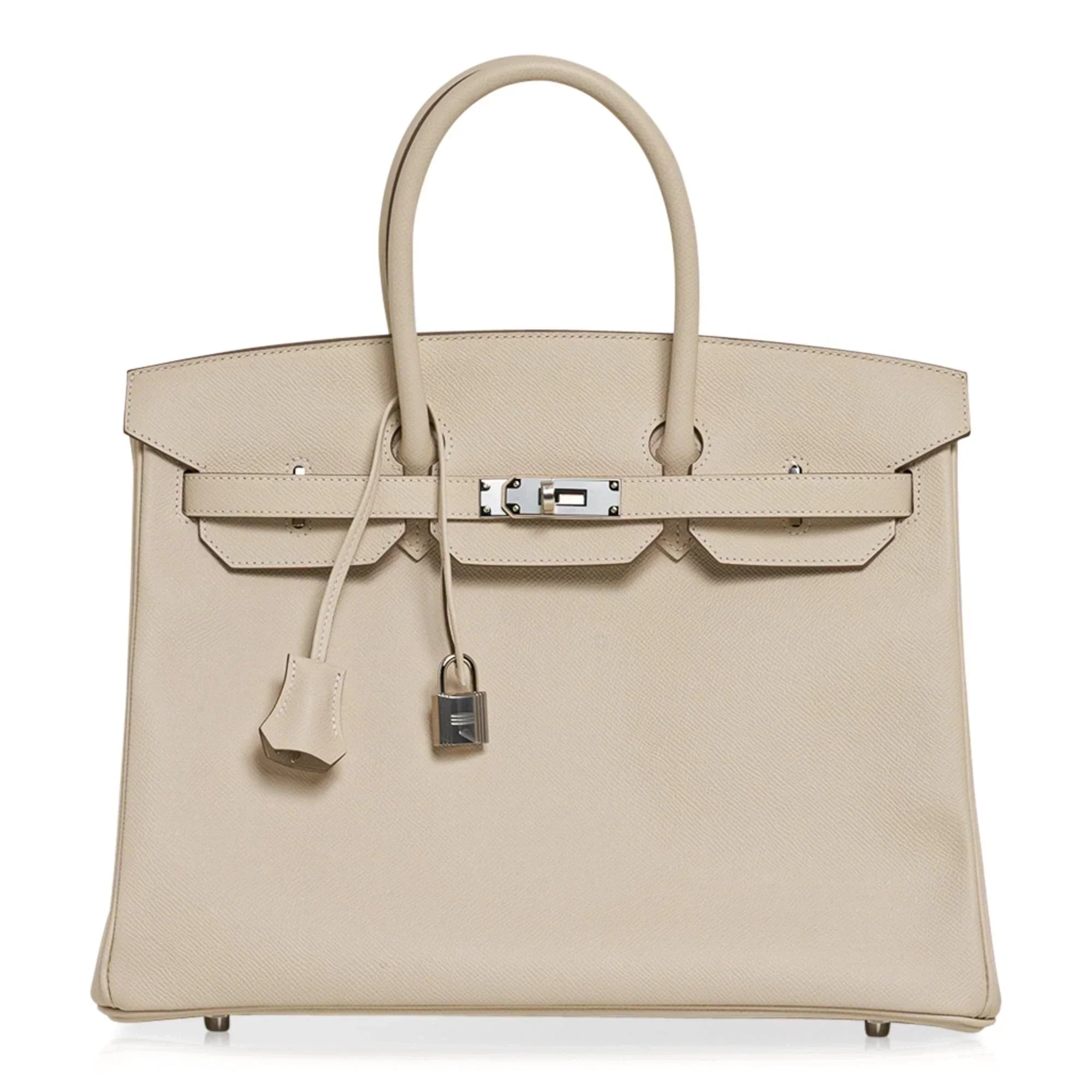 👜Birkin 35 Bag Craie Epsom Palladium Hardware