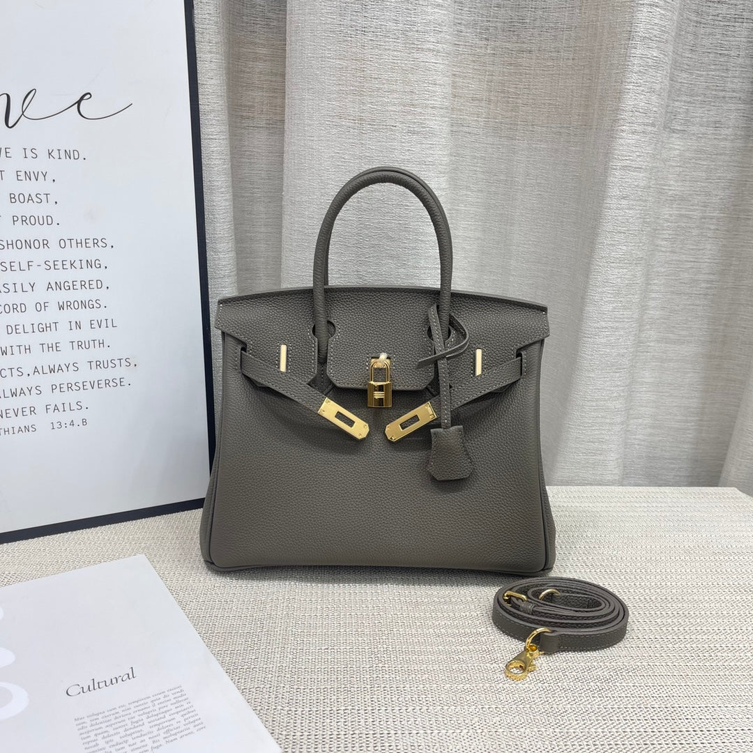👜Birkin 25 Gris Meyer crafted from incredibly soft Togo calfskin leather