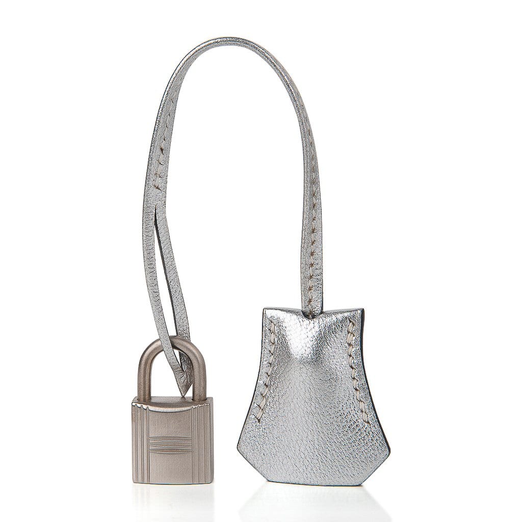 👜Birkin 25 Bag Metallic Silver Chevre with Brushed Palladium Hardware