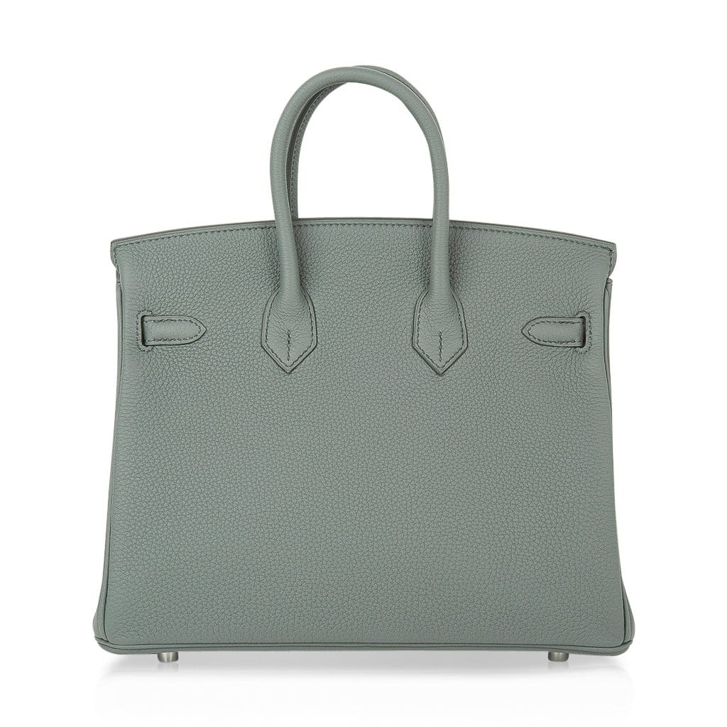 👜Birkin 25 Bag Vert Amande Togo Palladium Hardware