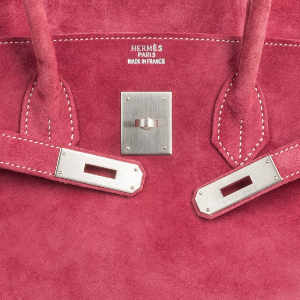👜Birkin 35 Bag Fuchsia Pink Doblis Palladium Rare