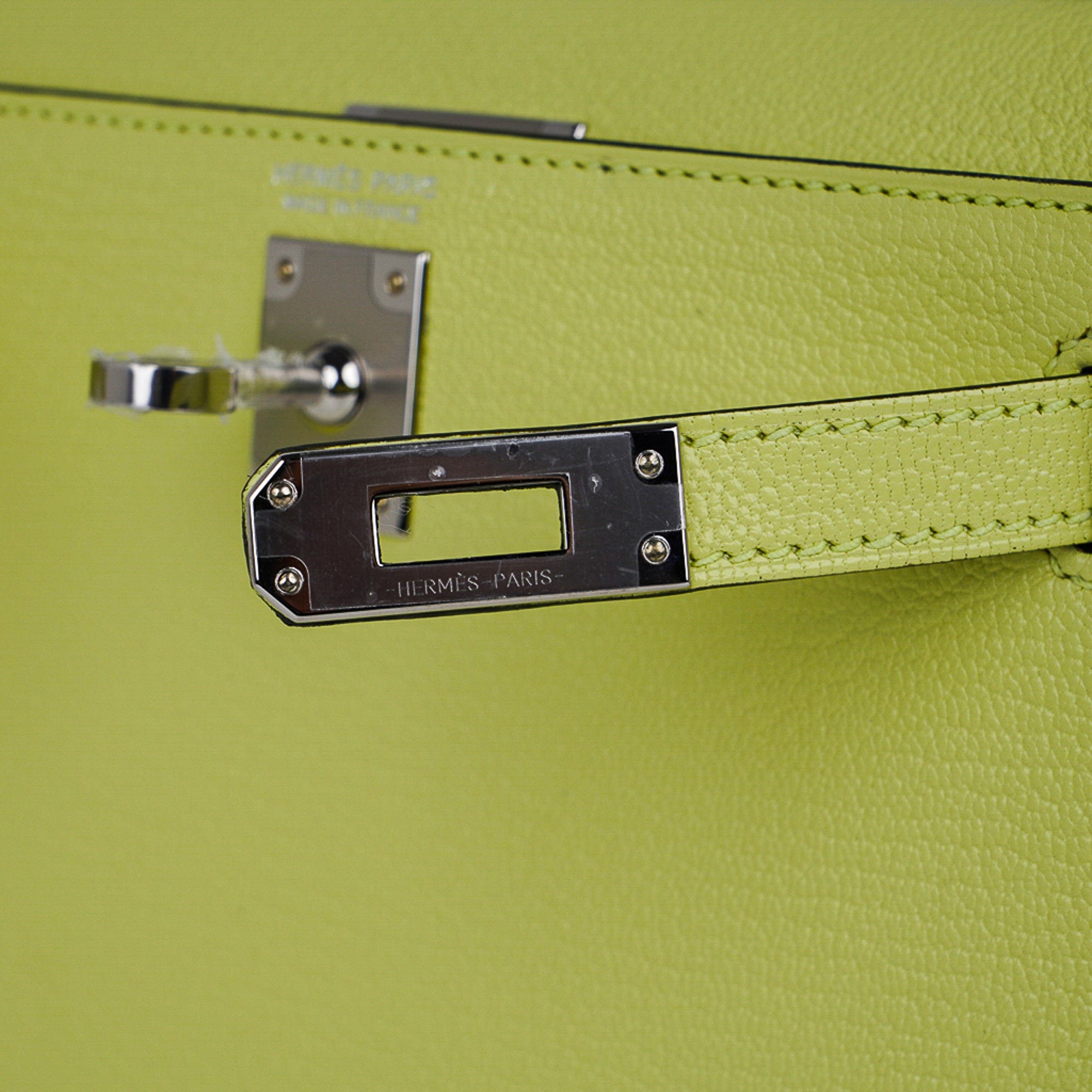 👜Mini Kelly 20 Bag Sellier Jaune Bourgeon Chevre Leather with Palladium Hardware