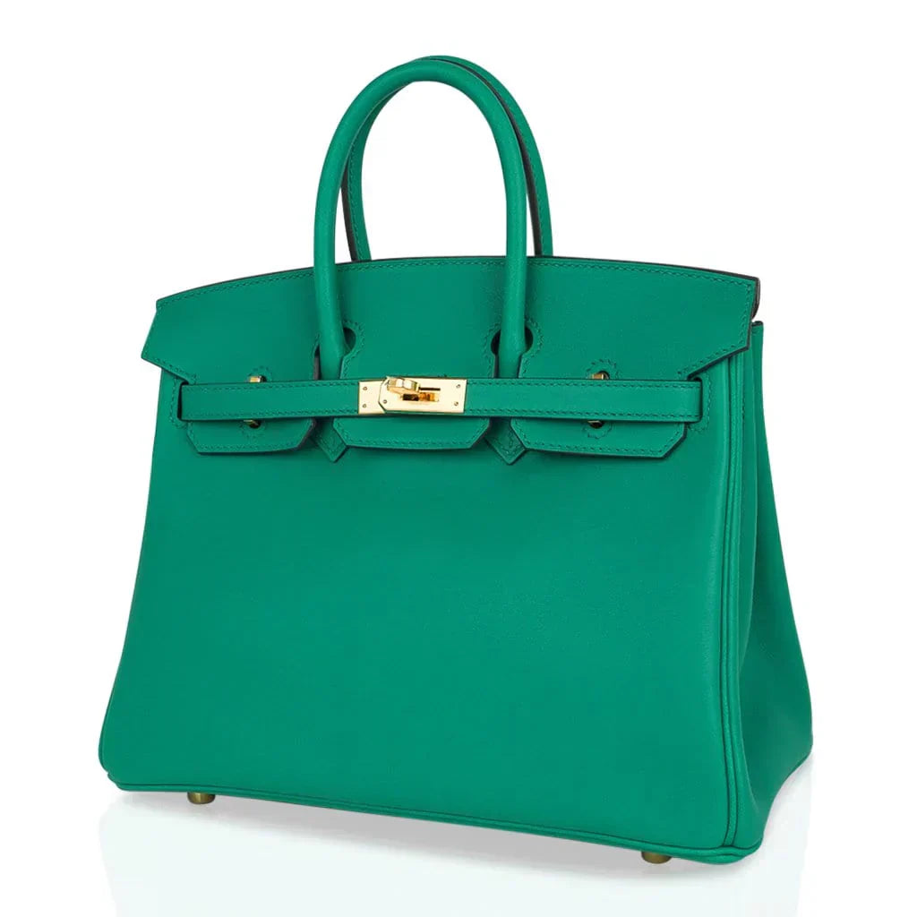 👜Birkin 25 Bag Vert Vertigo Swift Gold Hardware