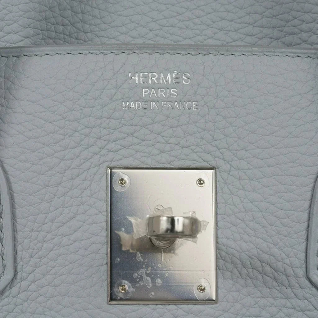 👜Birkin 35 Bag Blue Bleu Pale Togo Palladium Hardware