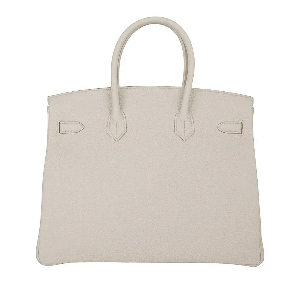 👜Birkin 35 Bag Beton Clemence Palladium Hardware