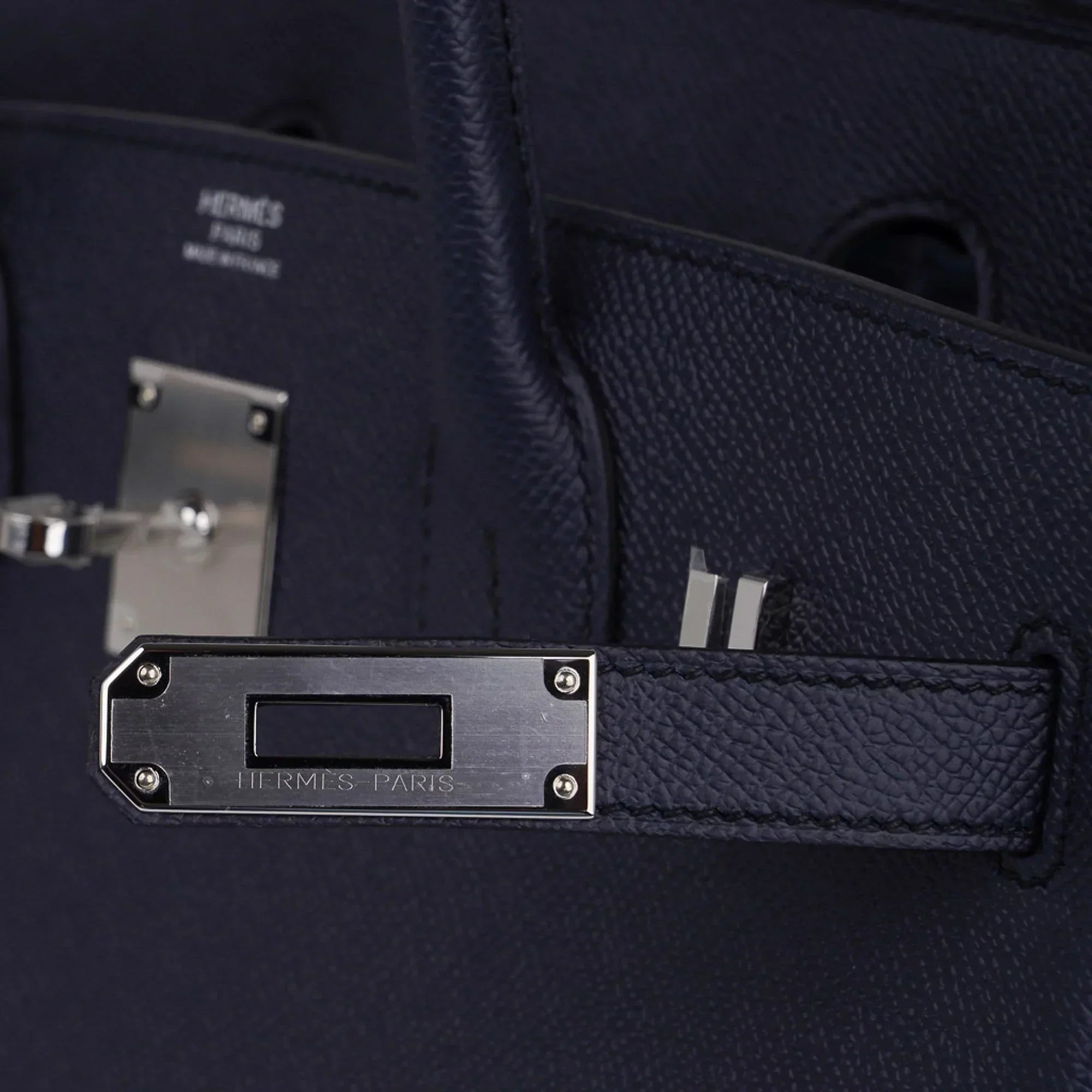 👜Birkin 30 Bag Indigo Epsom Palladium Hardware New w/ Box