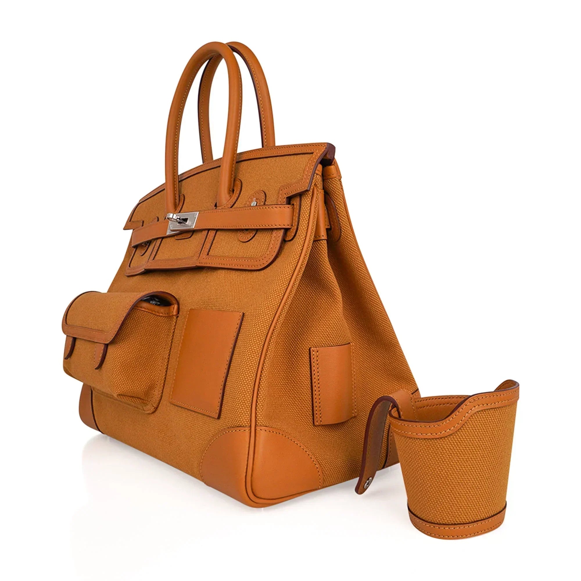 👜Limited Edition Birkin 35 Bag Cargo Sesame Toile Goeland Swift Leather with Palladium Hardware