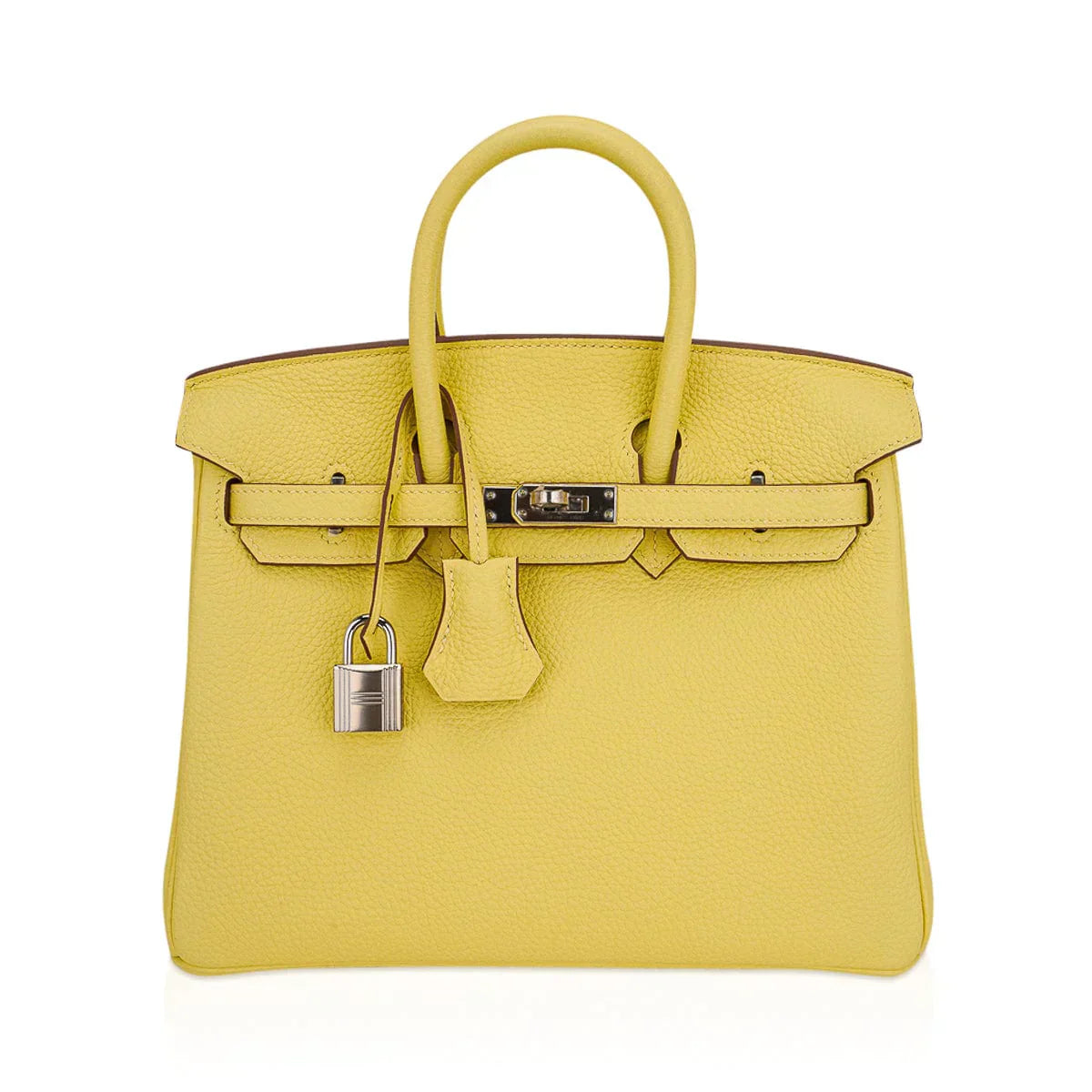 👜Birkin 25 Bag Jaune Poussin Togo Leather with Palladium Hardware