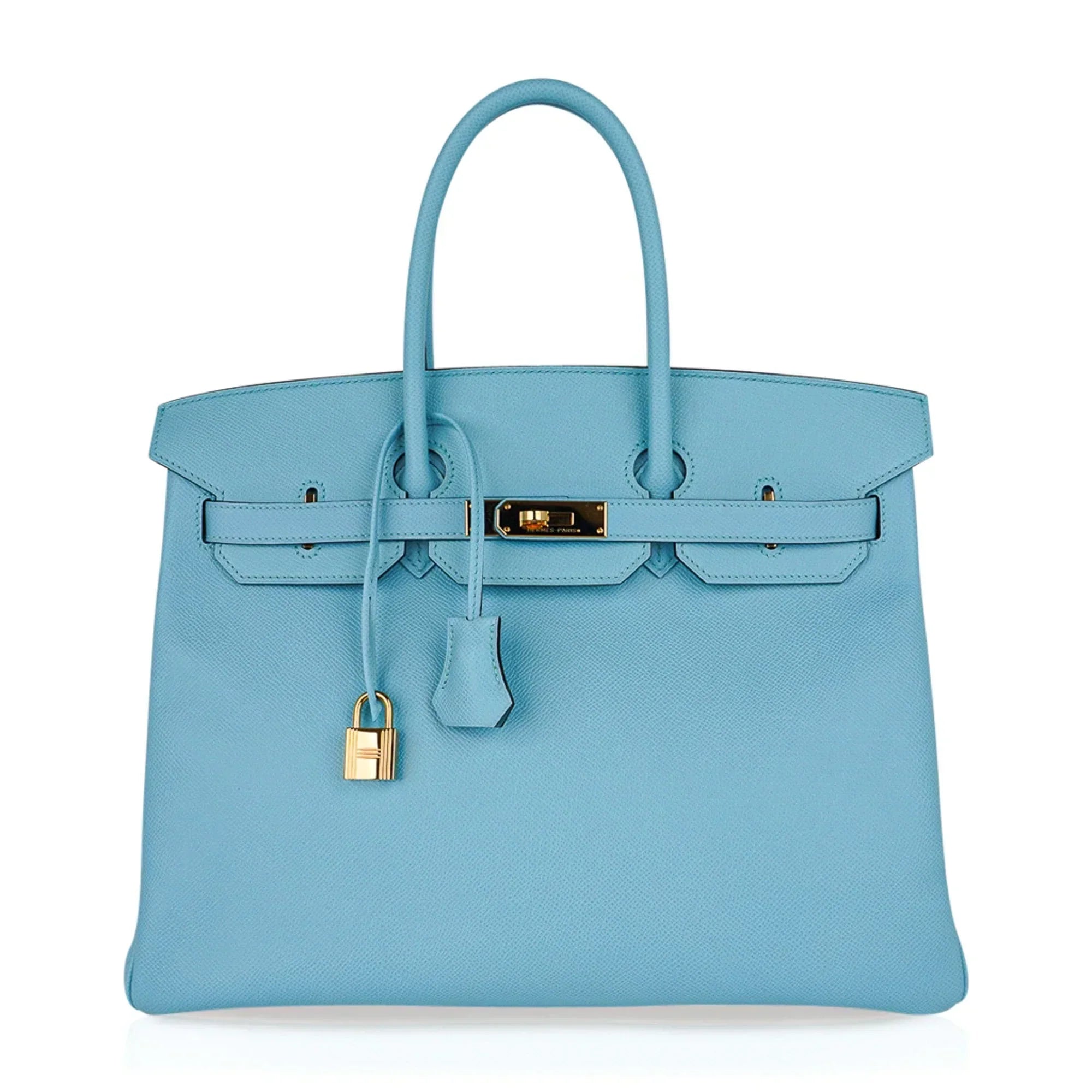 👜Birkin 35 Bag Blue Atoll Gold Hardware Epsom Leather