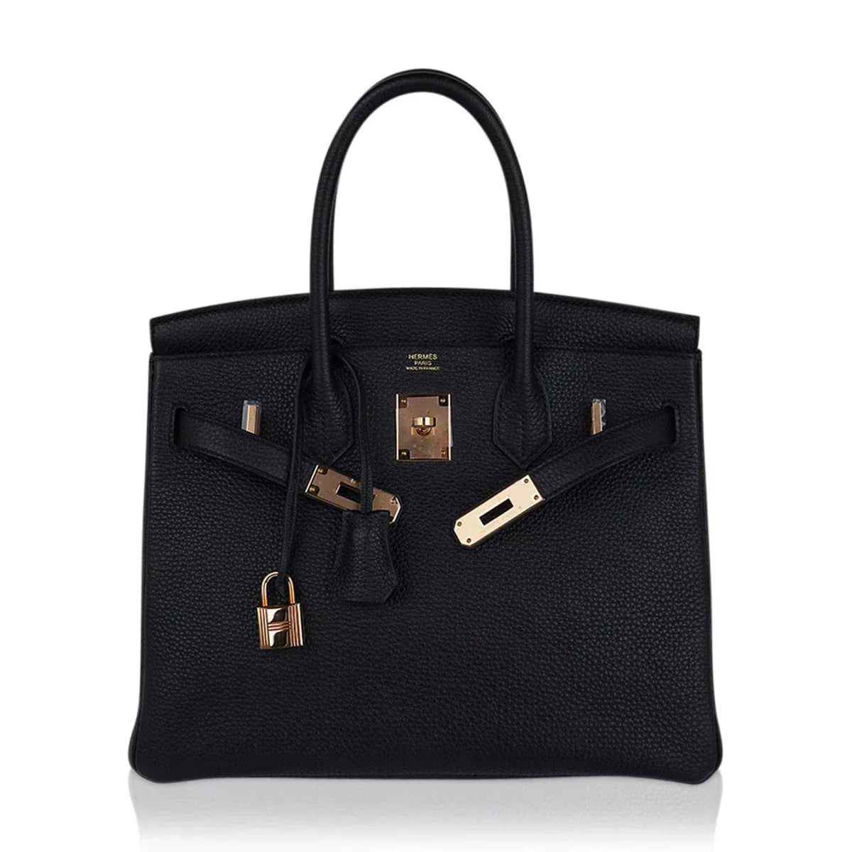 👜Birkin 30 Bag Black Togo Leather with Rose Gold Hardware