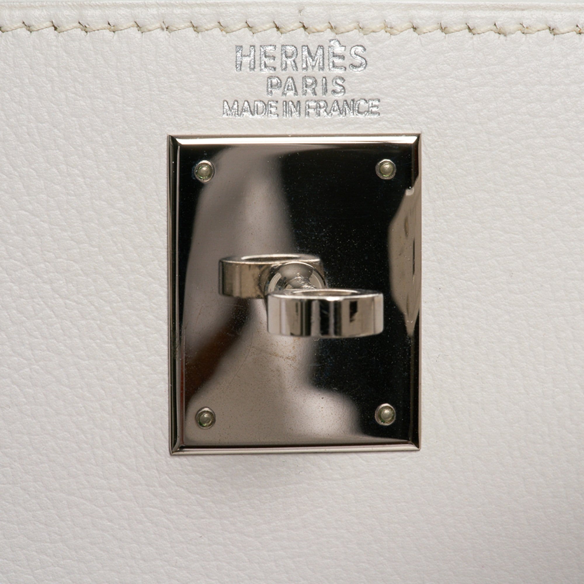 👜Kelly Ado 28 Bag White Evergrain Palladium Hardware