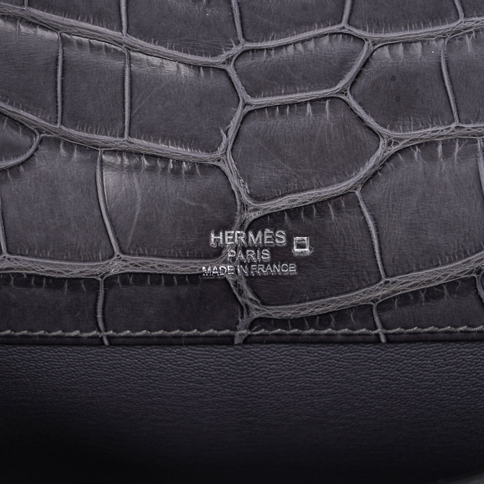 👜Kelly Cut Bag Gris Paris Grey Matte Alligator Palladium VERY rare