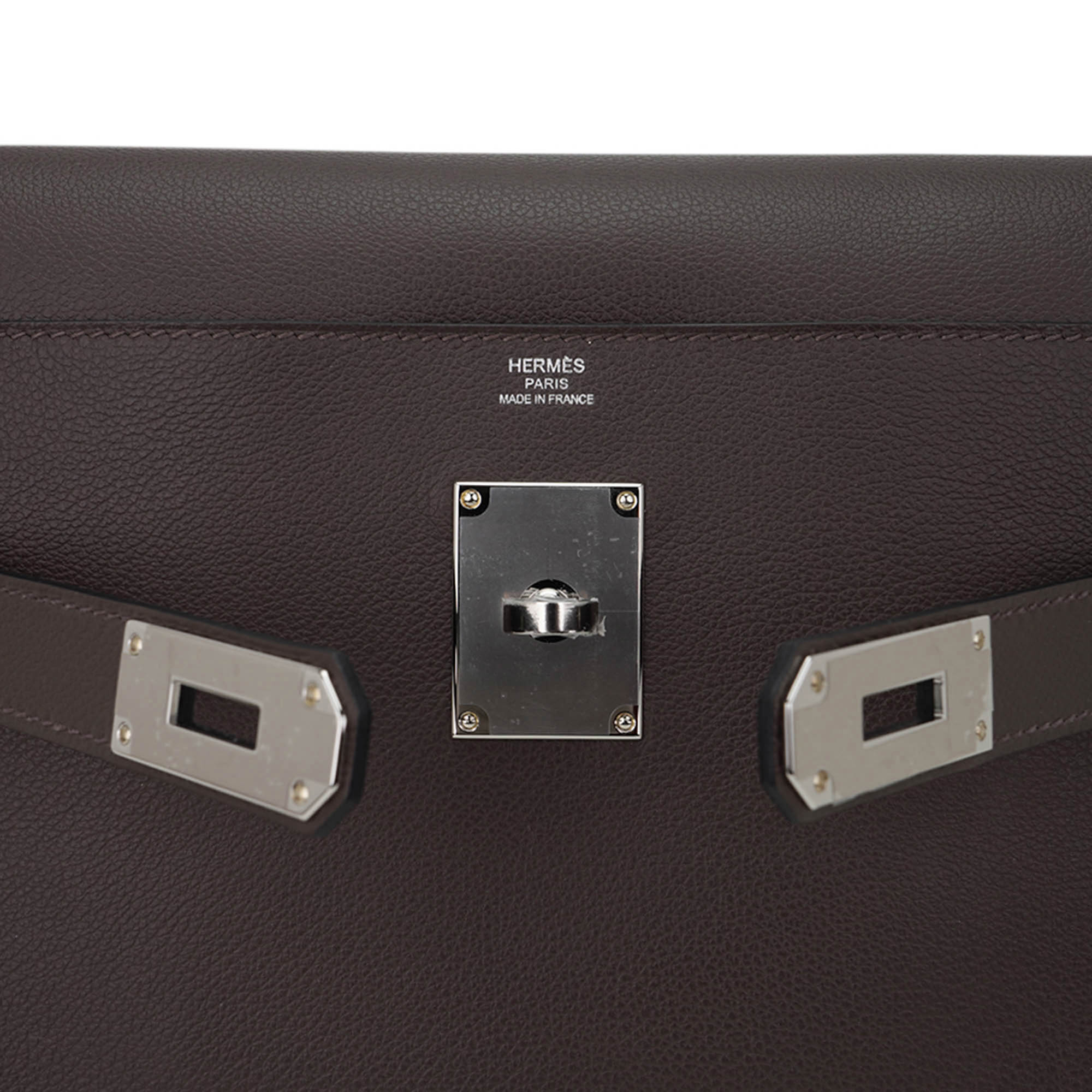👜Kelly Messenger 25 Bag Ecorce Evercolor Leather with Palladium Hardware