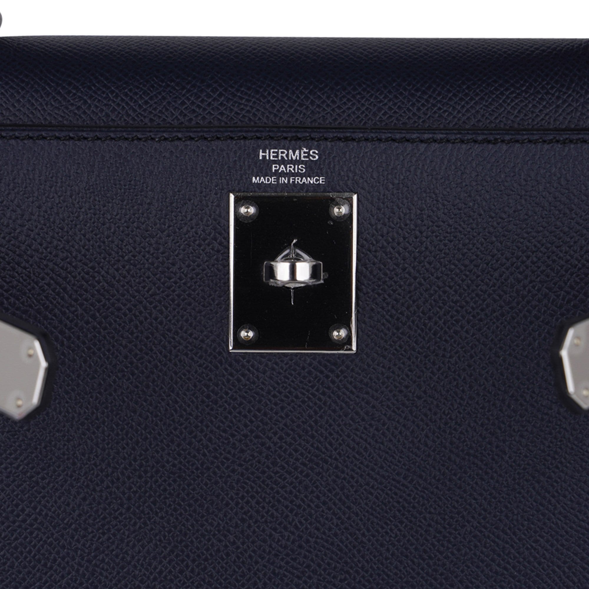 👜Kelly 28 Bag Blue Indigo Sellier Epsom Palladium Hardware New/Box