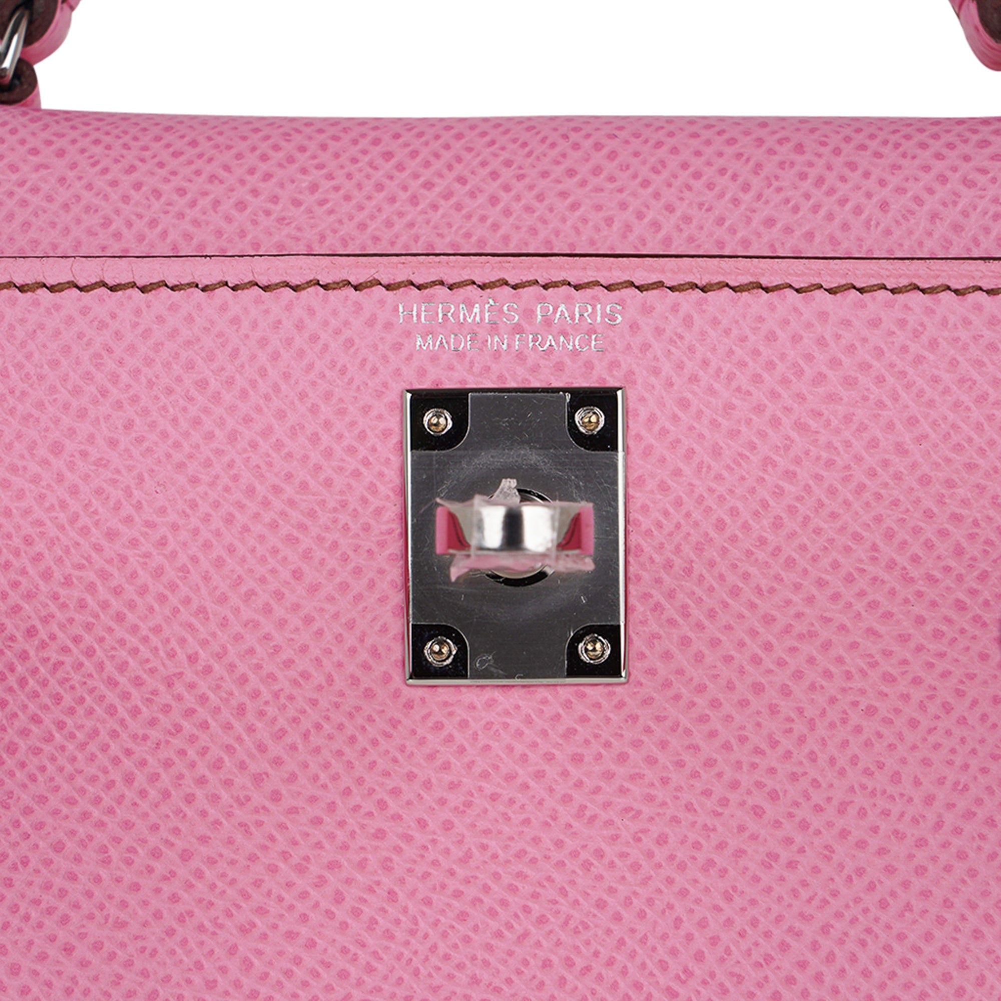 👜Mini Kelly 20 Sellier Bag in 5P Pink Bubblegum Epsom Leather with Palladium Hardware