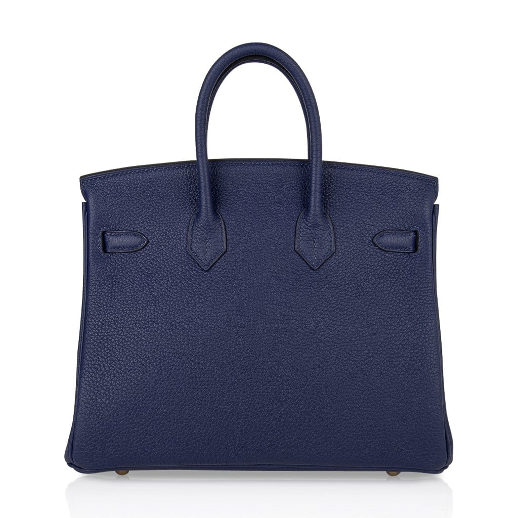 👜Birkin 25 Bag Blue Encre Gold Hardware Togo Leather