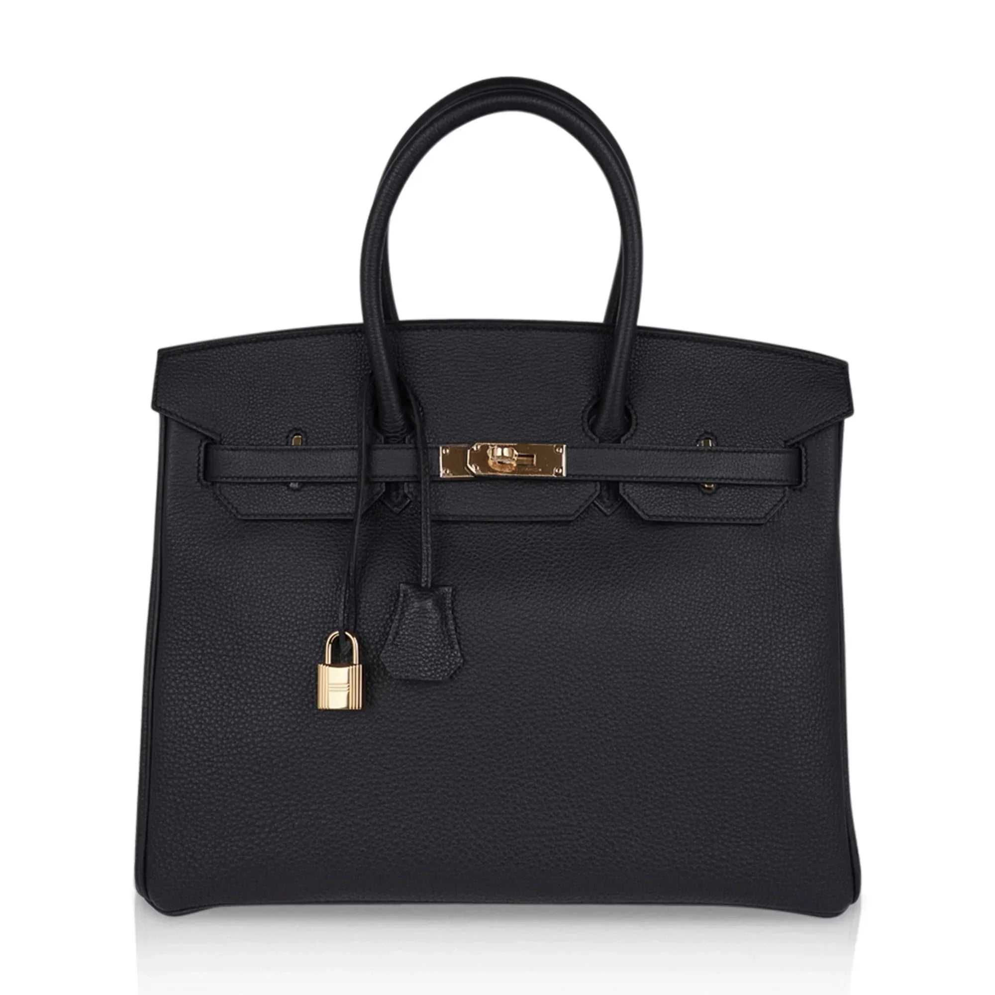 👜Limited Edition Birkin 35 Bag Plomb (Off Black) Togo Leather with Gold Hardware