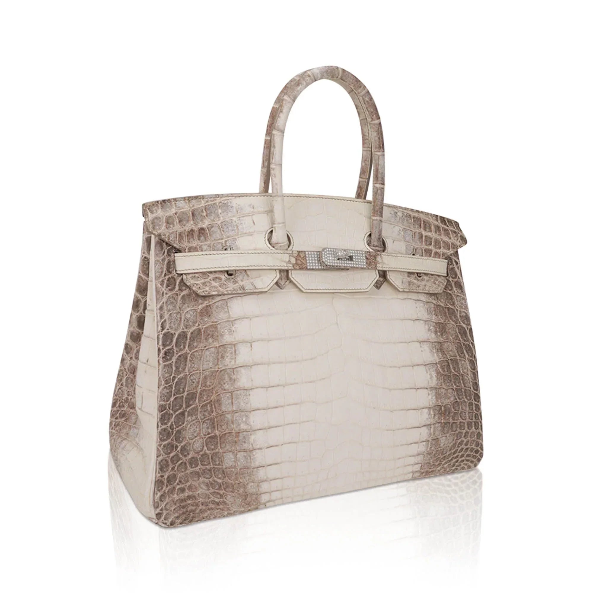 👜Birkin 35 Diamond Blanc Himalaya Matte Crocodile Limited Edition Bag