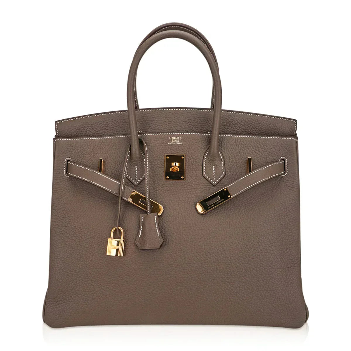 👜Birkin 35 Bag Etoupe Gold Hardware Togo Leather