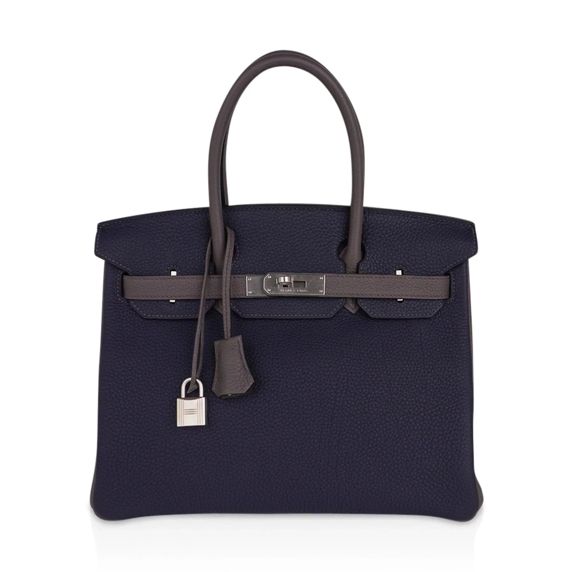 👜Special Order HSS Birkin 30 Bag Blue Nuit & Etain Togo Leather with Brushed Palladium Hardware