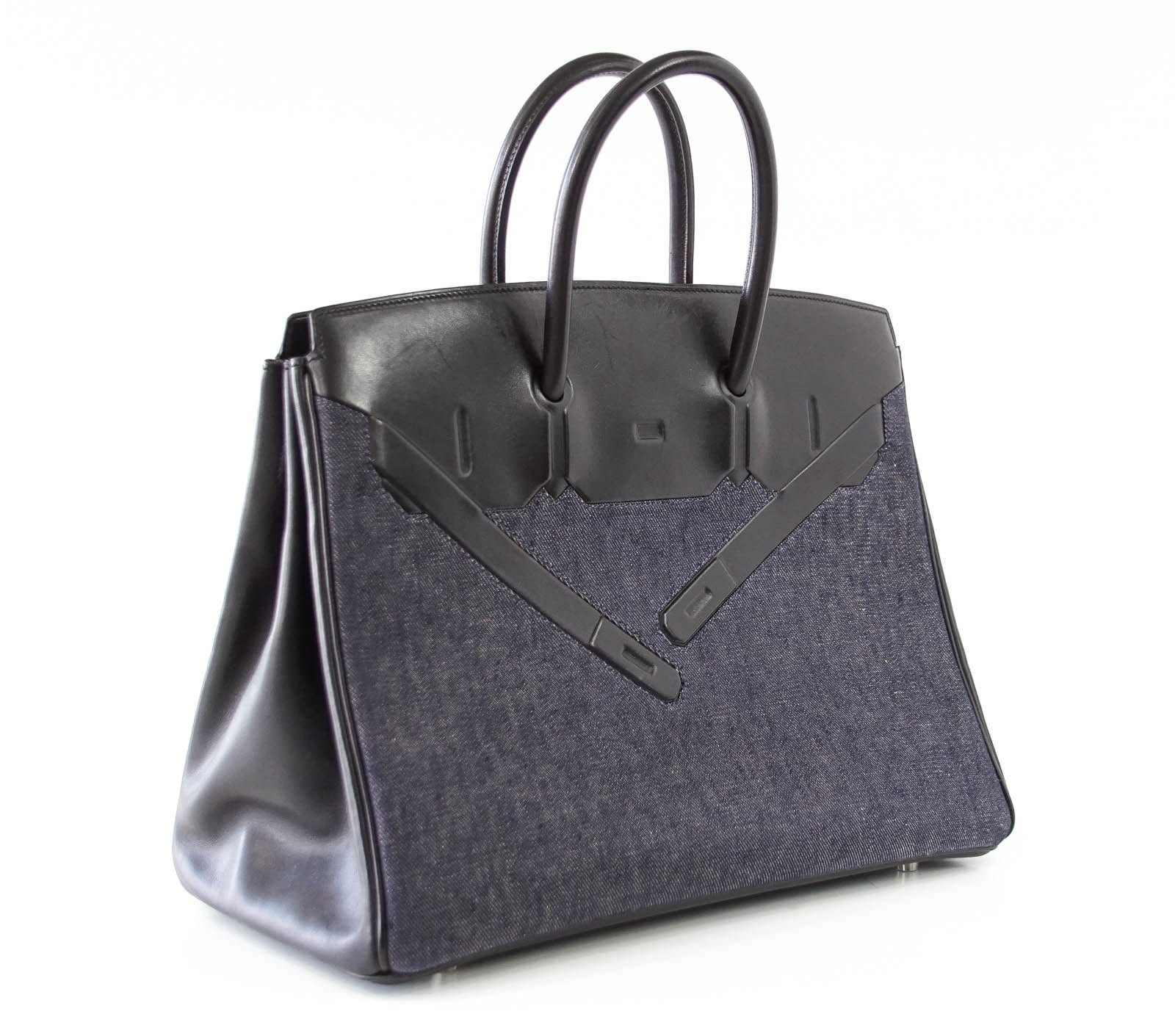 👜Birkin 35 Bag Rare Limited Edition Denim Shadow