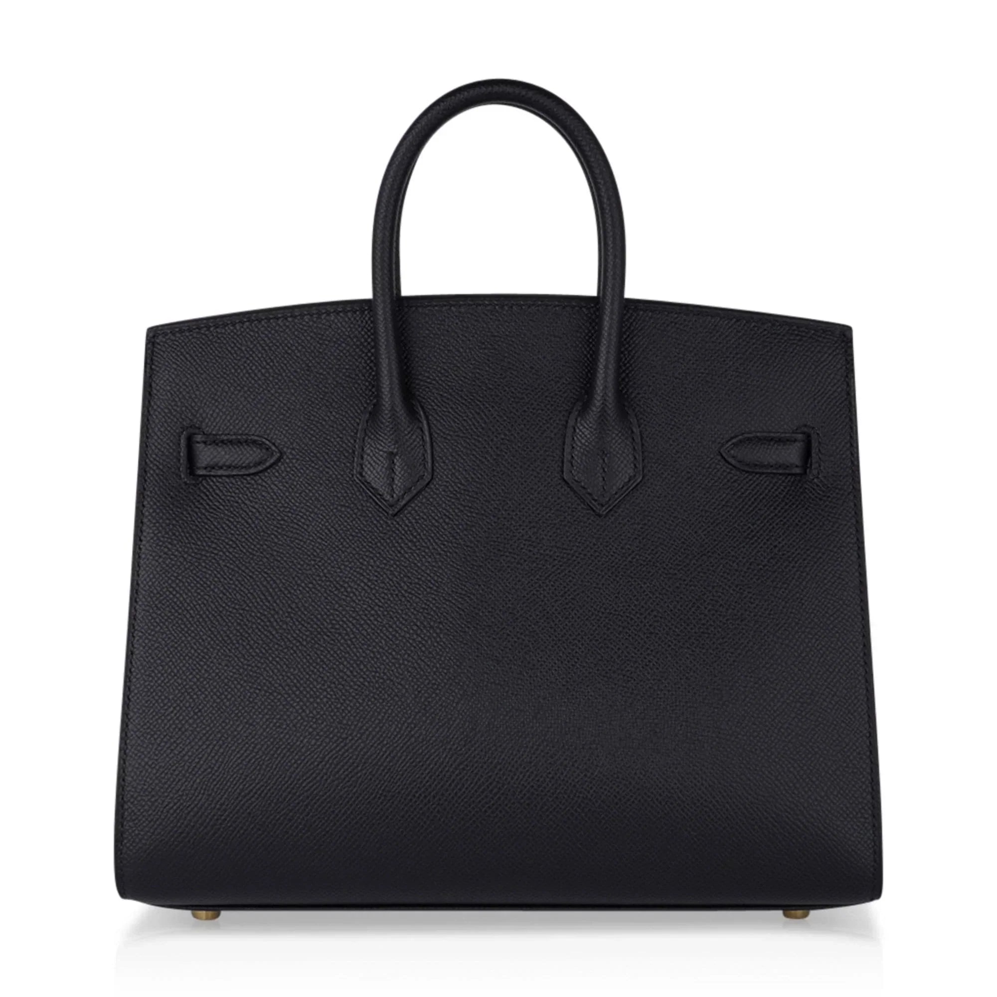 👜Birkin Sellier 25 Black Gold Hardware Epsom Leather New w/Box