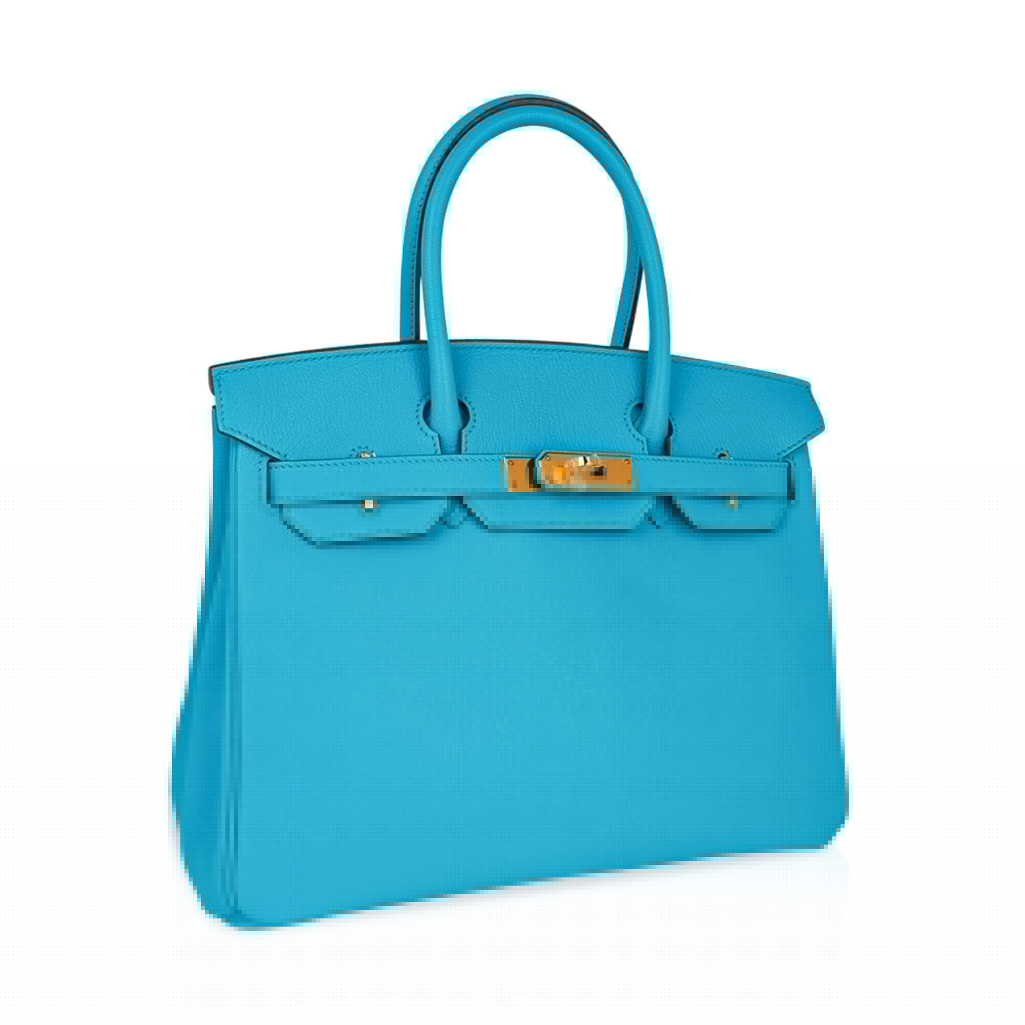 👜Birkin 30 Bleu Aztec Bag Chevre Leather with Gold Hardware