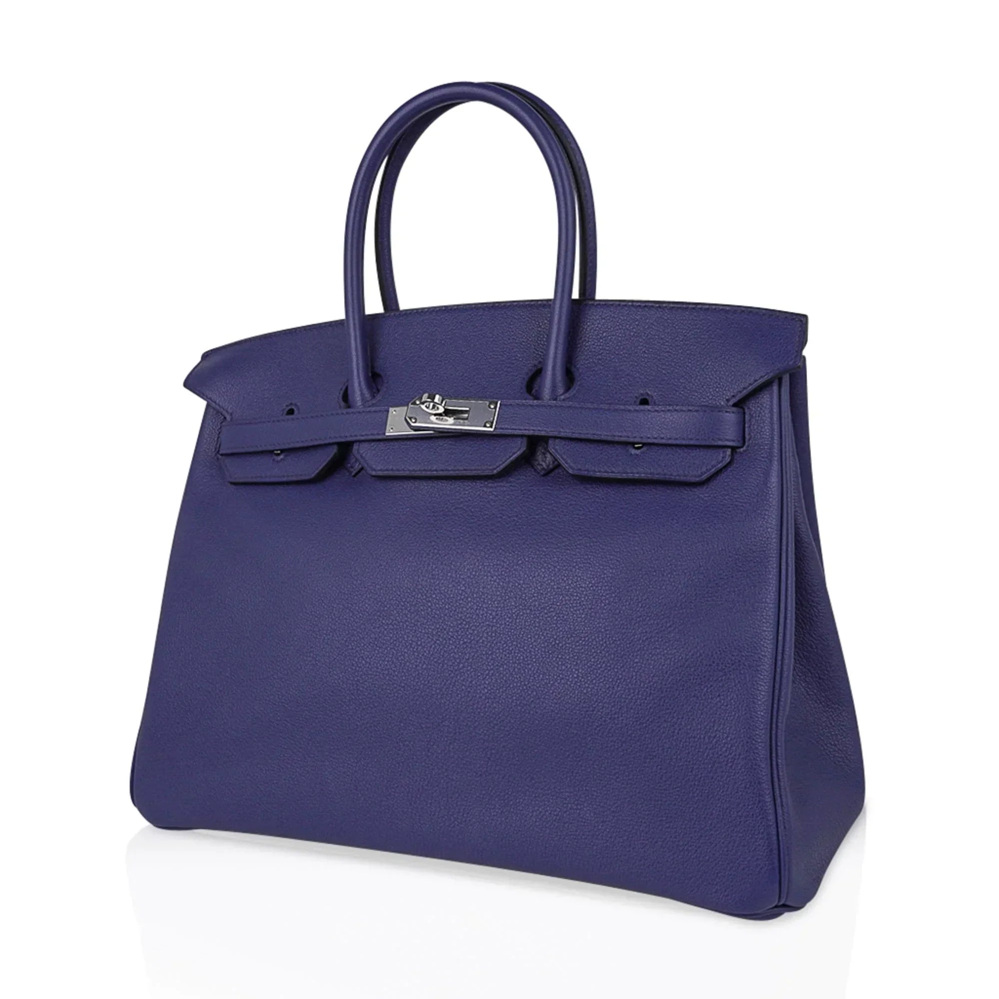 👜Limited Edition Birkin 35 Bag Blue Sapphire Taurillon Novillo Leather & Toile Sea Surf & Fun