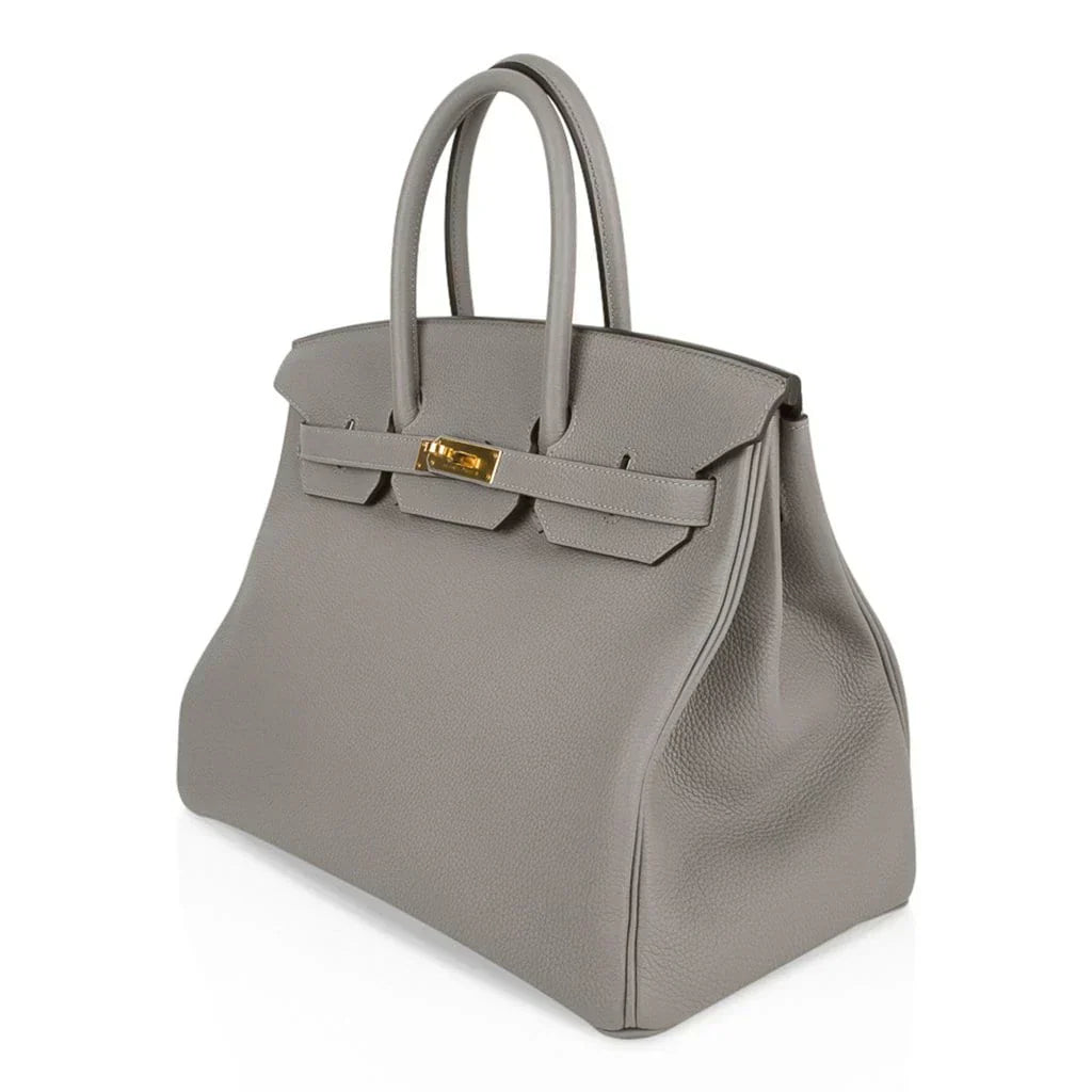 👜Birkin 35 Bag Gris Asphalte Togo Gold Hardware