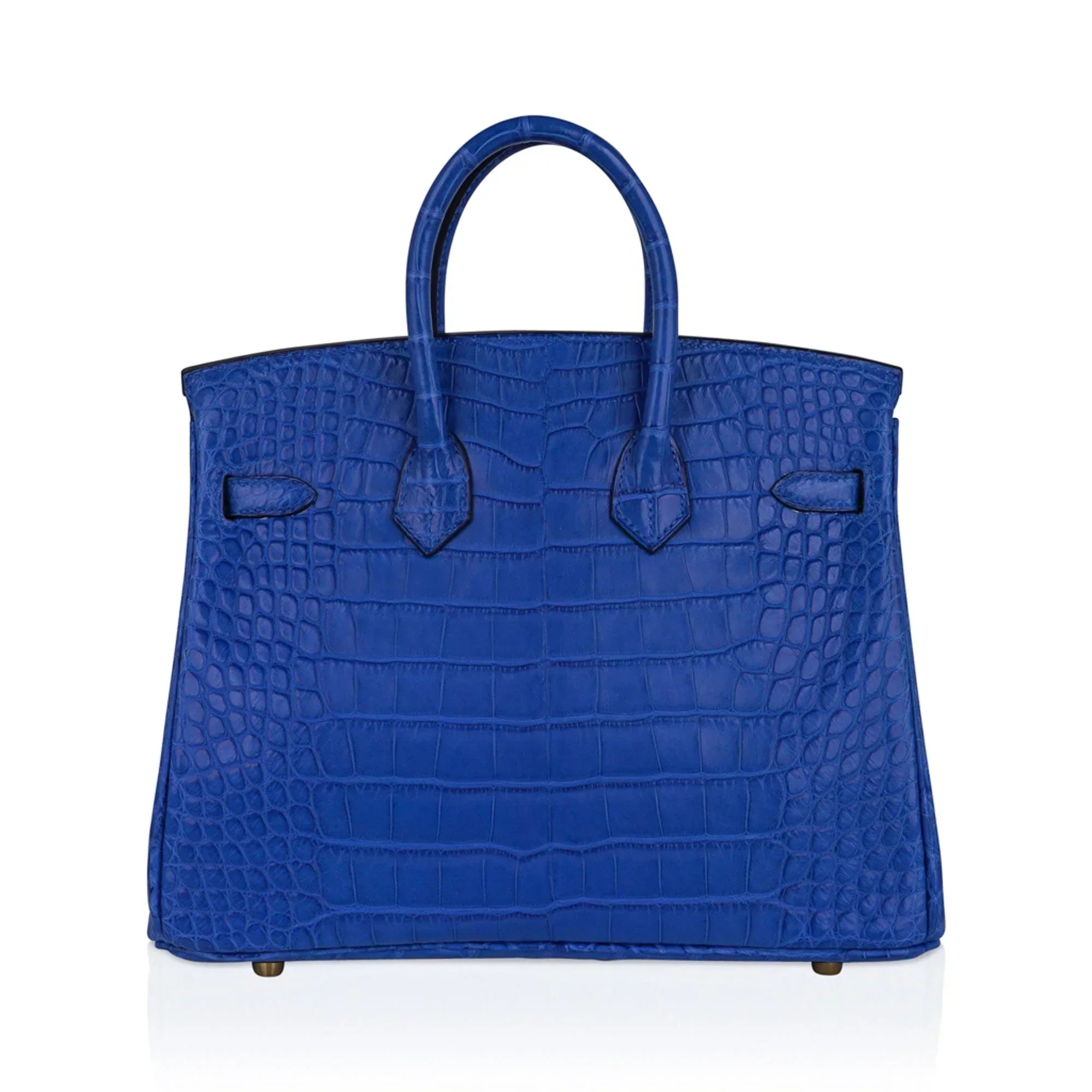 👜Birkin 25 Bag Blue Zellige Matte Alligator Gold Hardware