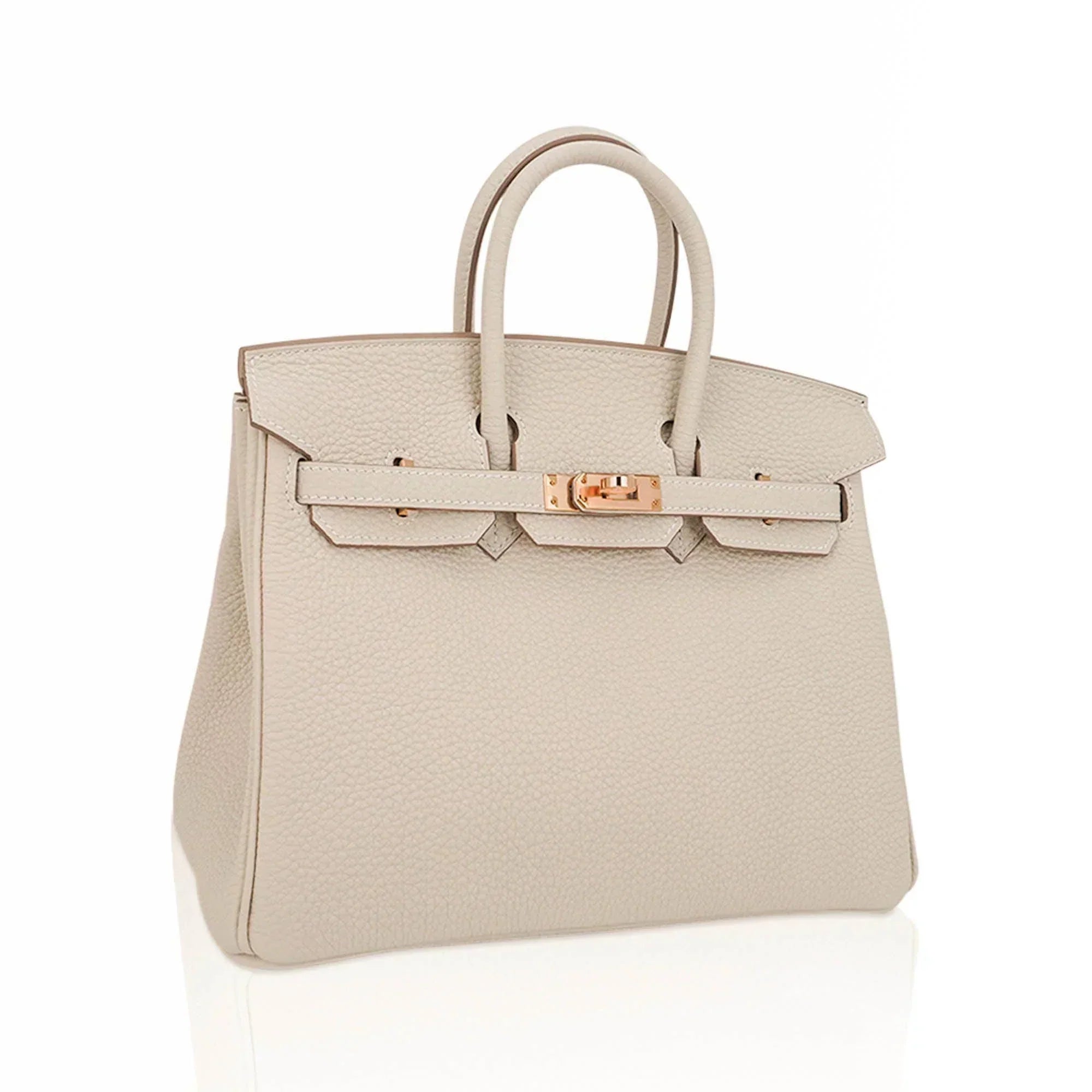 👜Birkin 25 Bag Craie Togo Leather with Rose Gold Hardware