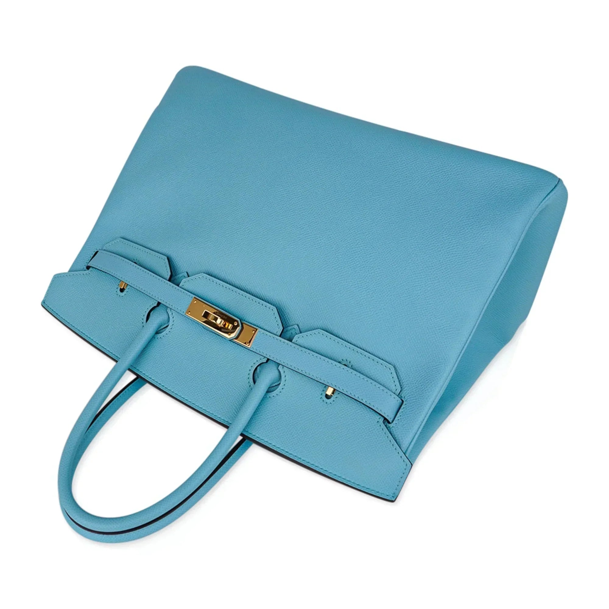 👜Birkin 35 Bag Blue Atoll Gold Hardware Epsom Leather