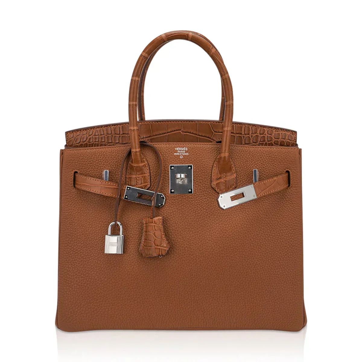 👜Birkin Touch 30 Bag Gold Matte Alligator / Togo Limited Edition