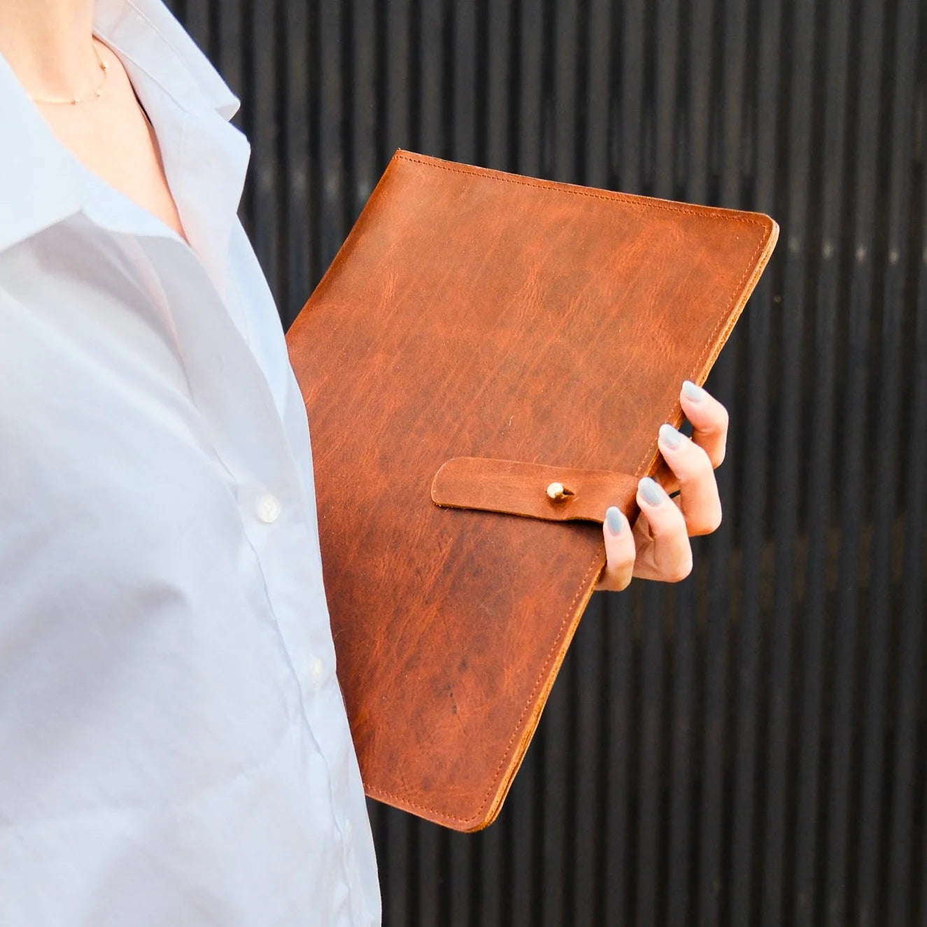 Rectangular Executive Folio Pouch With Multi-Slip Interior Document And Stationery Compartments Portfolio