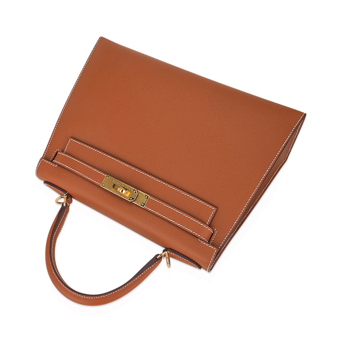 👜Kelly 28 Sellier Bag Gold Epsom Leather with Gold Hardware