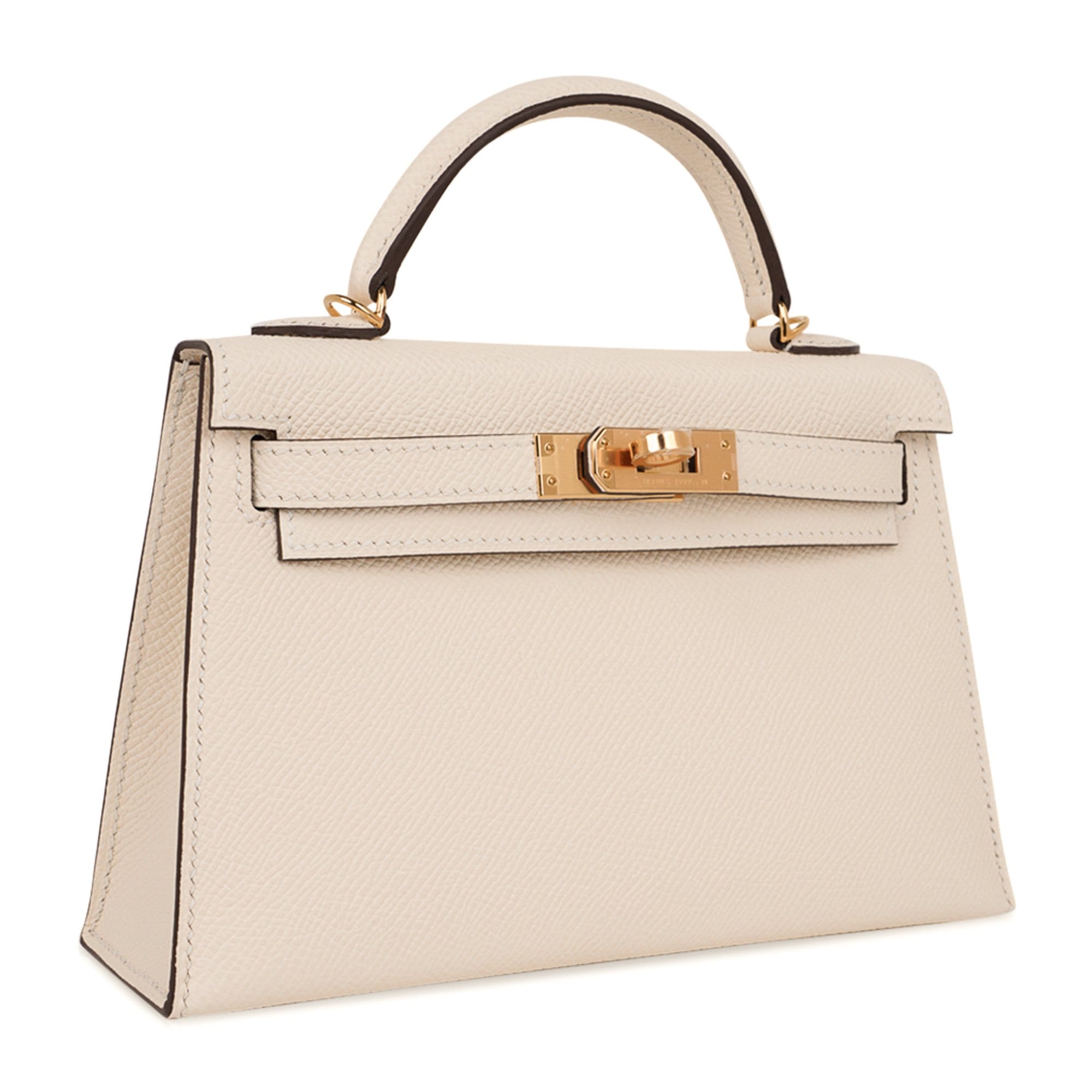 👜Mini Kelly 20 Bag Sellier Nata Epsom with Gold Hardware