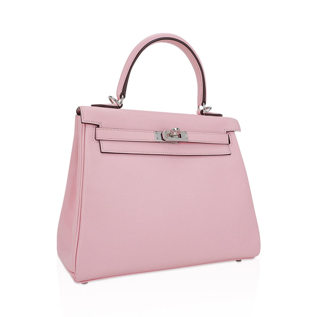 👜Kelly 25 Bag Rose Sakura Swift Leather with Palladium Hardware
