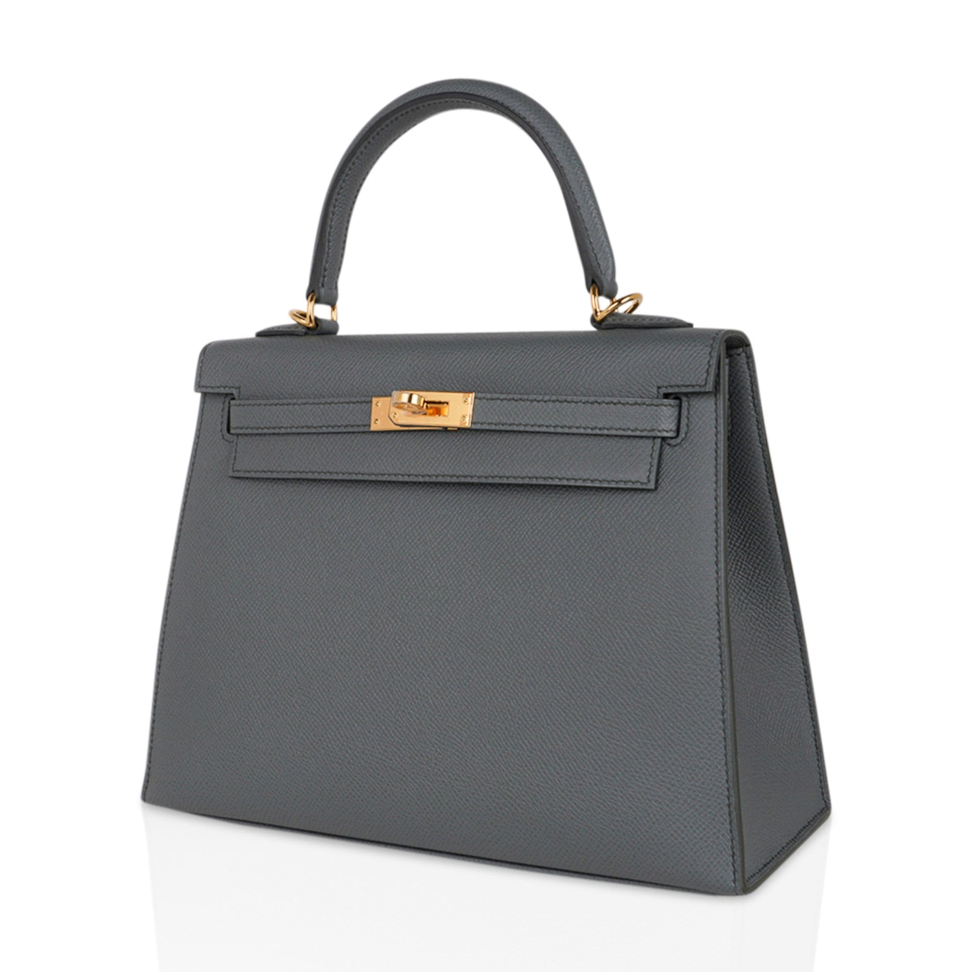 👜Kelly Sellier 25 Bag Vert Amande Gold Hardware Epsom Leather