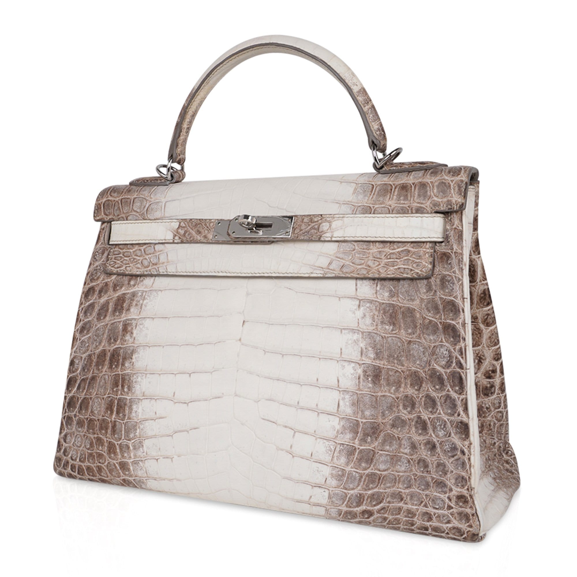 👜Limited Edition Kelly 32 Bag in Himalaya Crocodile with Palladium Hardware