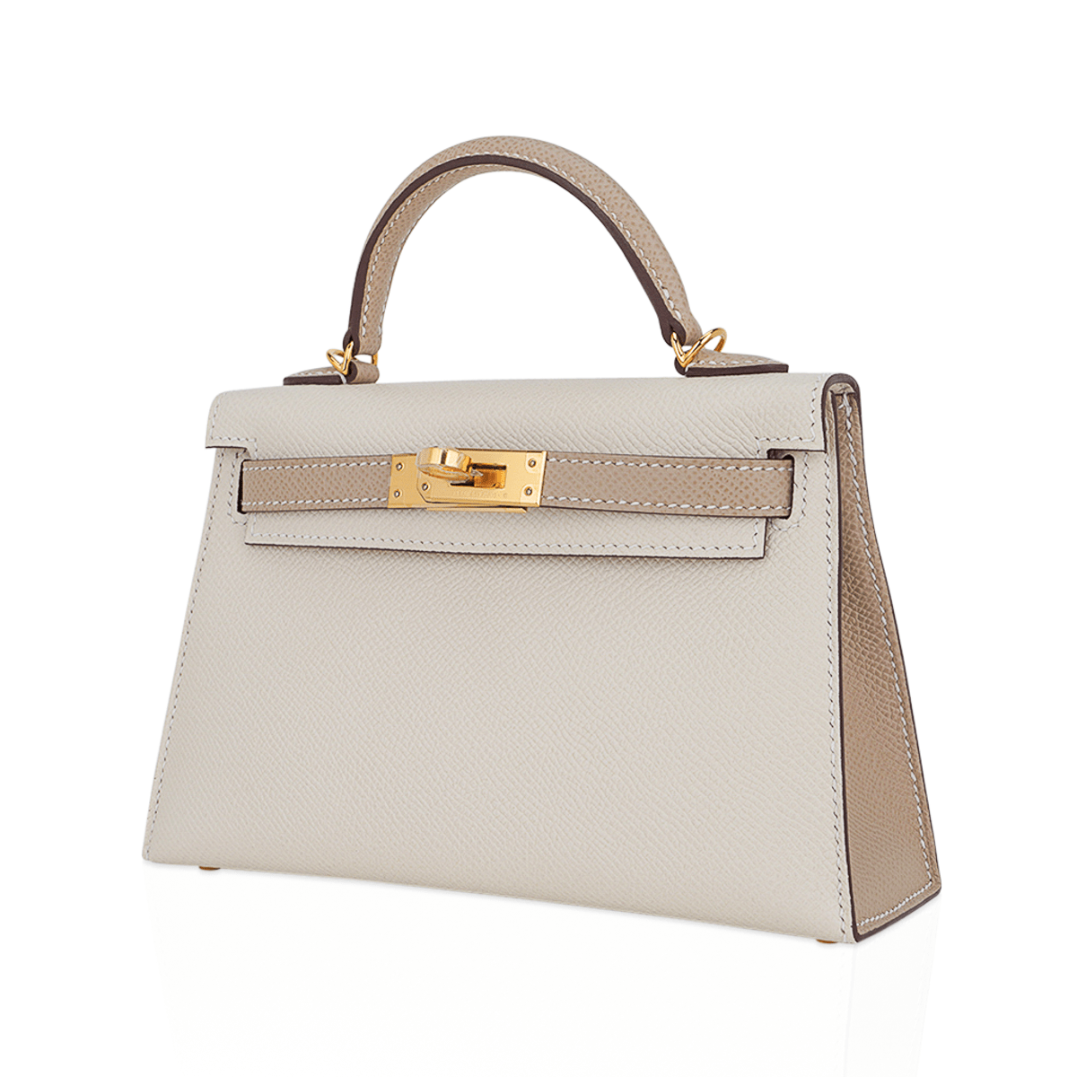 👜Special Order HSS Mini Kelly 20 Sellier Bag Nata and Trench Epsom Leather with Gold Hardware