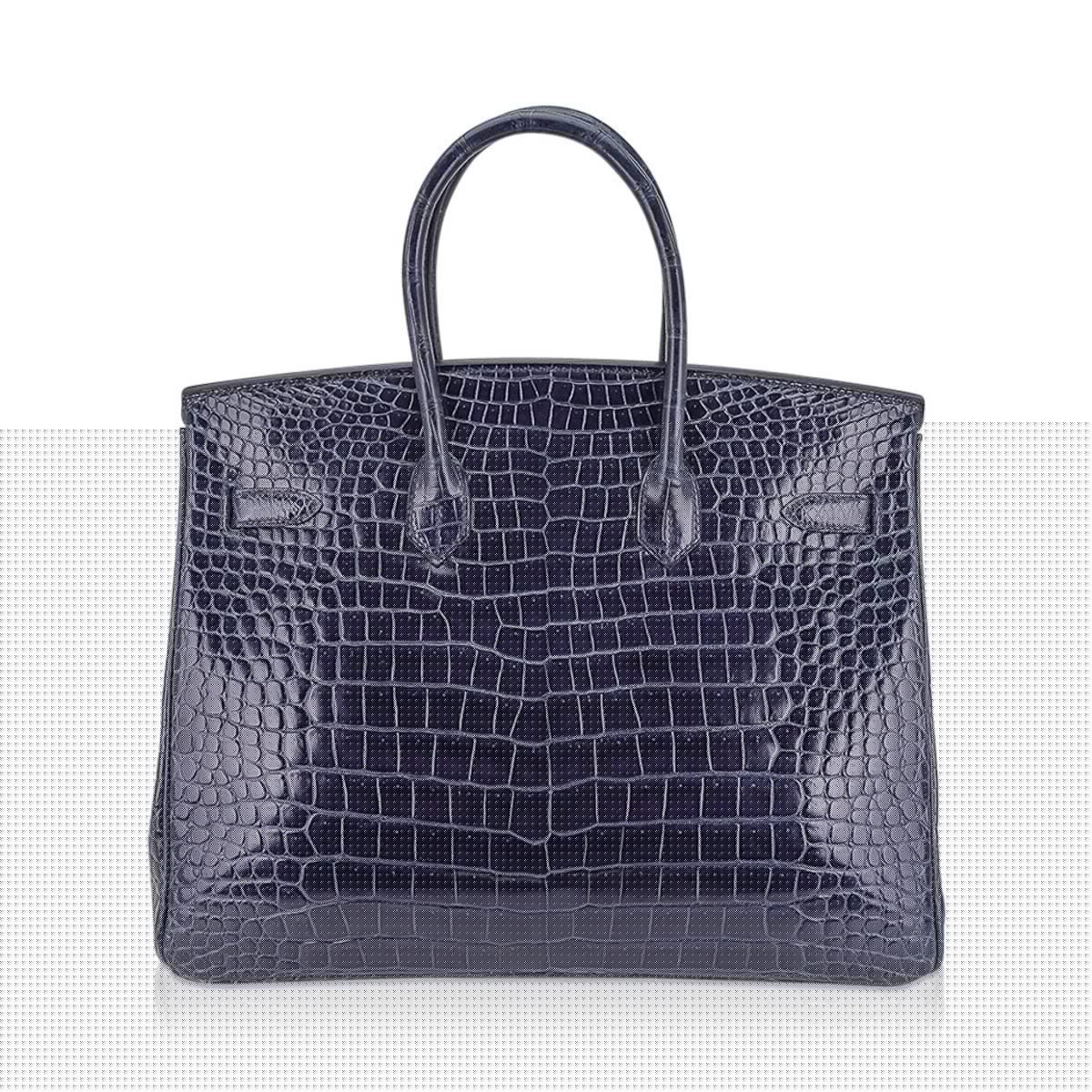 👜Birkin 35 Bleu Roi Porosus Crocodile Palladium Hardware
