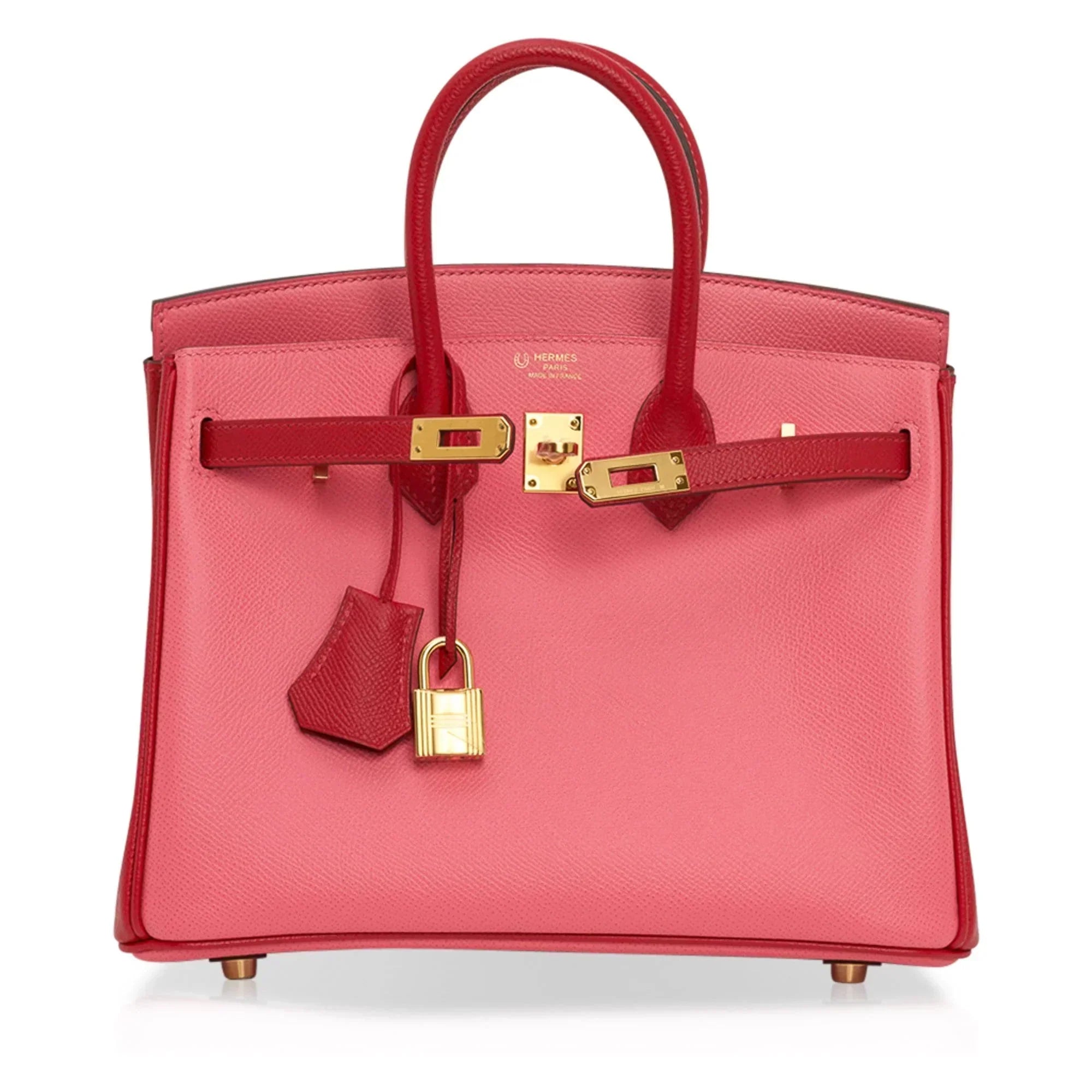 👜Birkin 25 HSS Bag Rose Azalee Rouge Casaque Epsom Gold Hardware