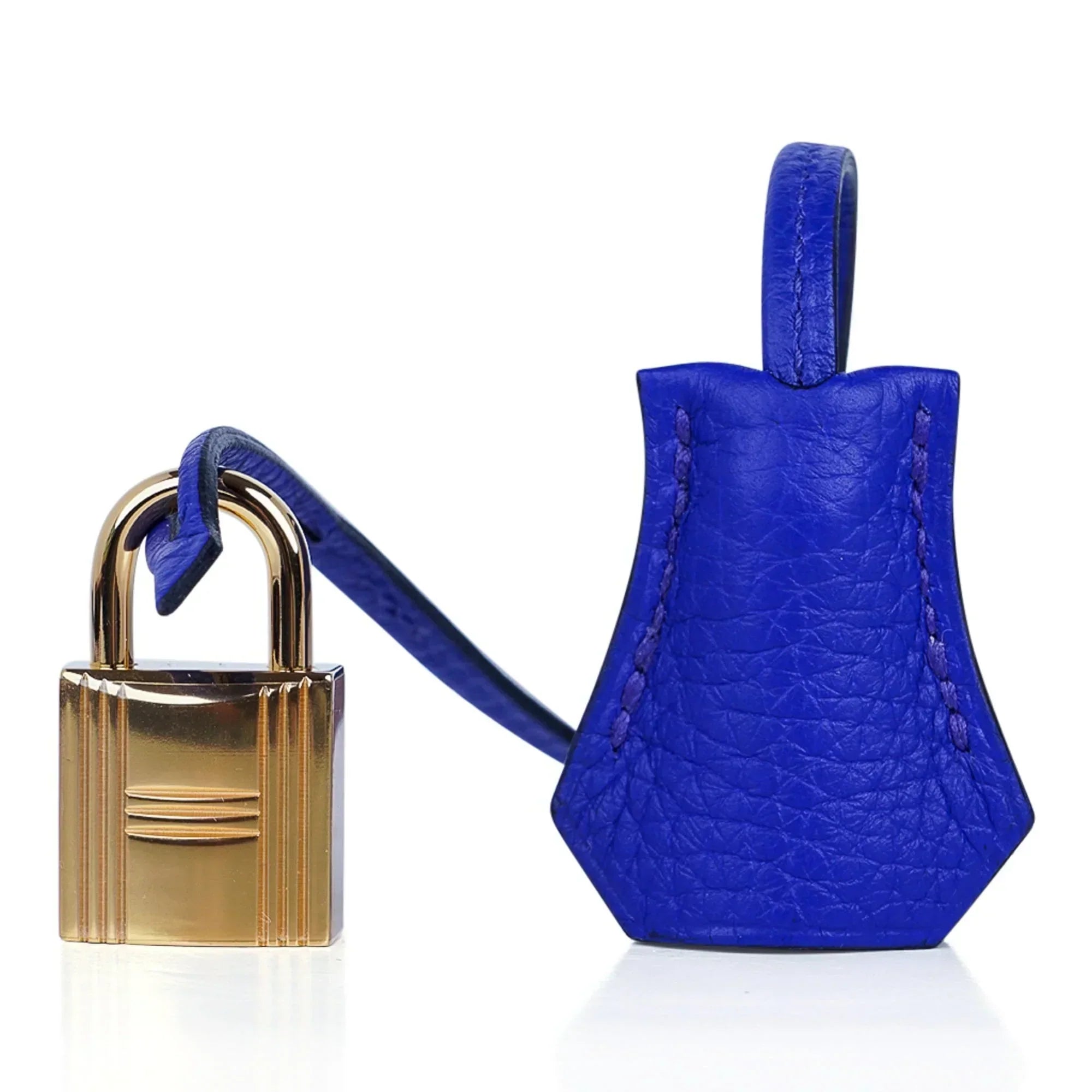 👜Birkin 30 Bag Blue Electric Clemence Gold Hardware