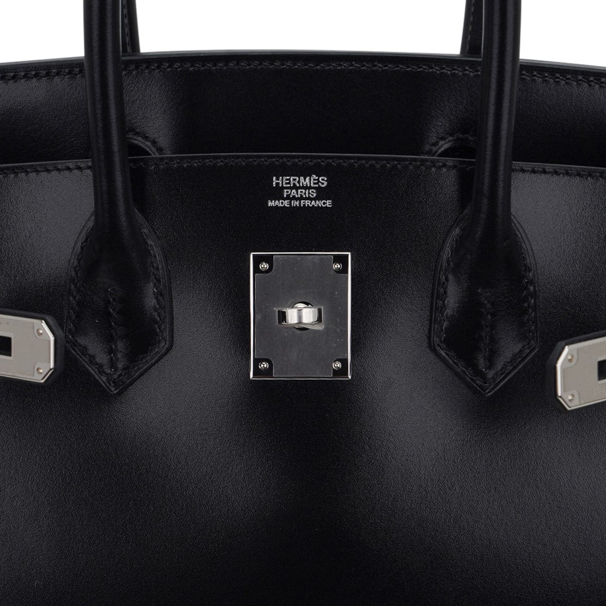 👜Birkin 30 Black Box Leather Bag Palladium Hardware