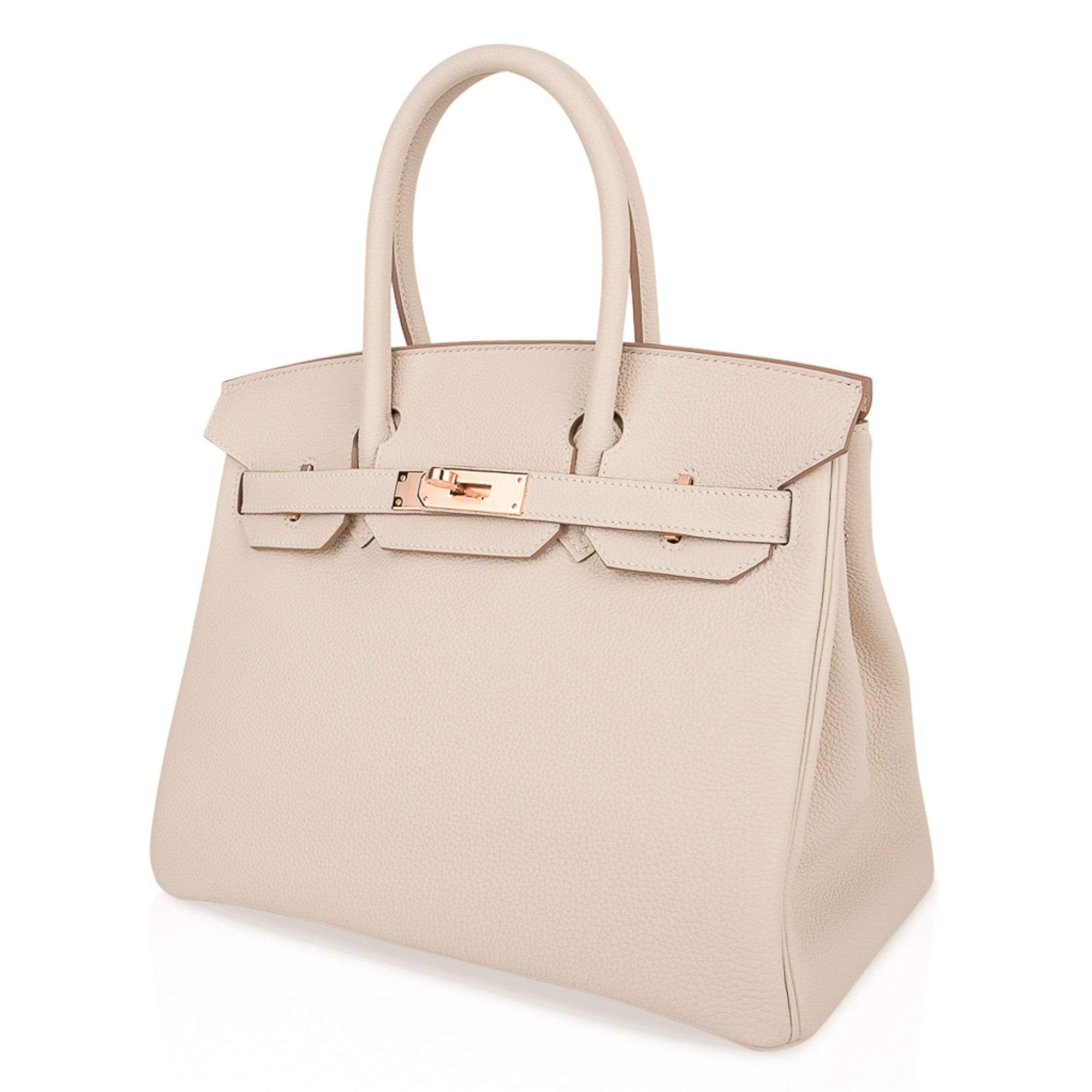 👜Birkin 30 Bag Craie Togo Leather with Rose Gold Hardware