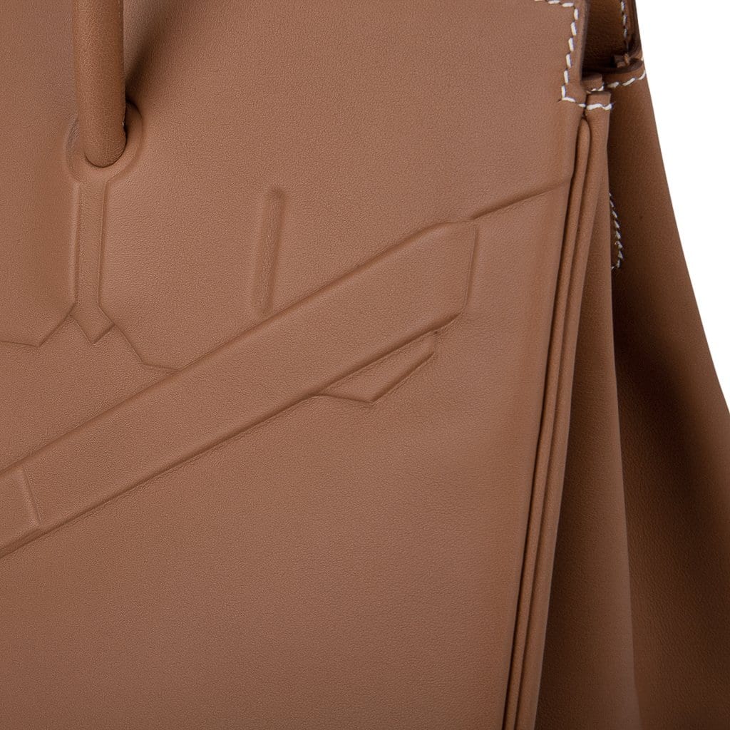 👜Shadow Birkin 35 Bag Limited Edition Gold Evercalf Leather New
