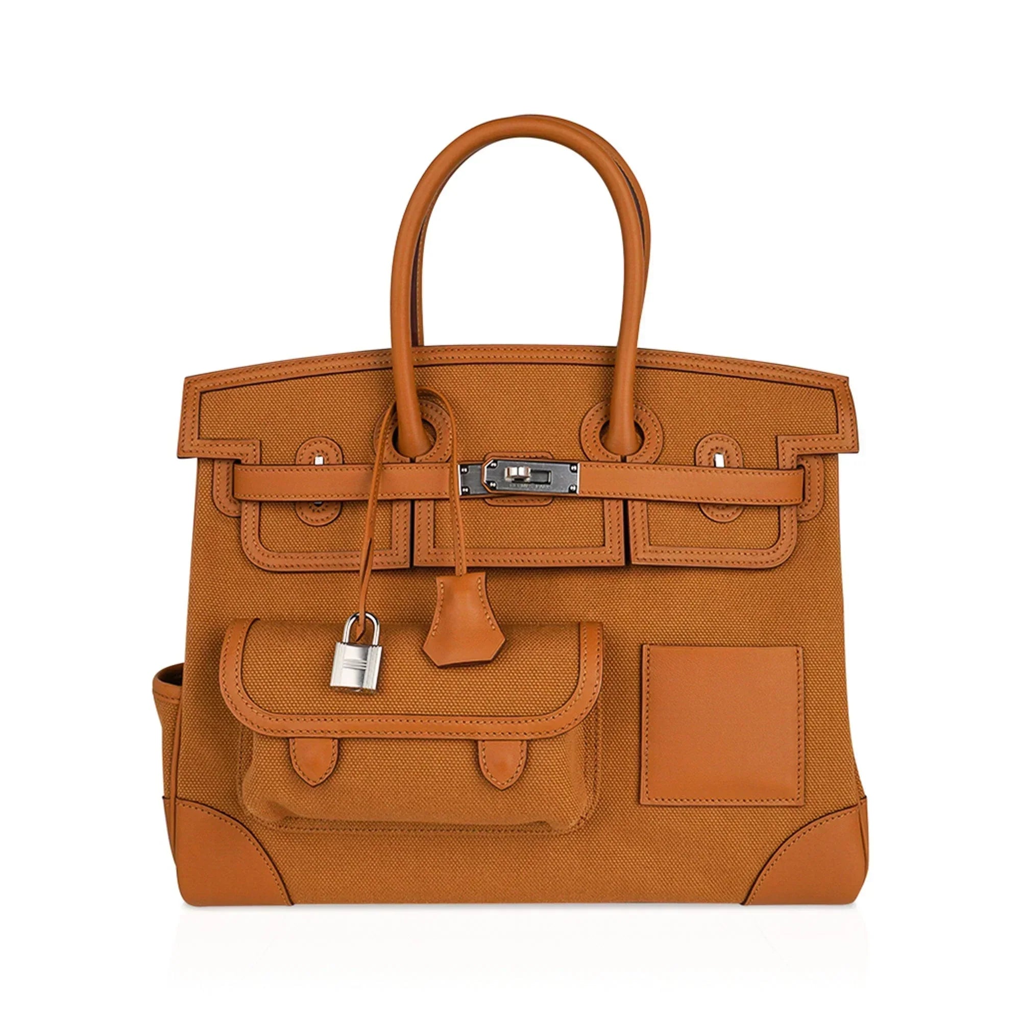 👜Limited Edition Birkin 35 Bag Cargo Sesame Toile Goeland Swift Leather with Palladium Hardware